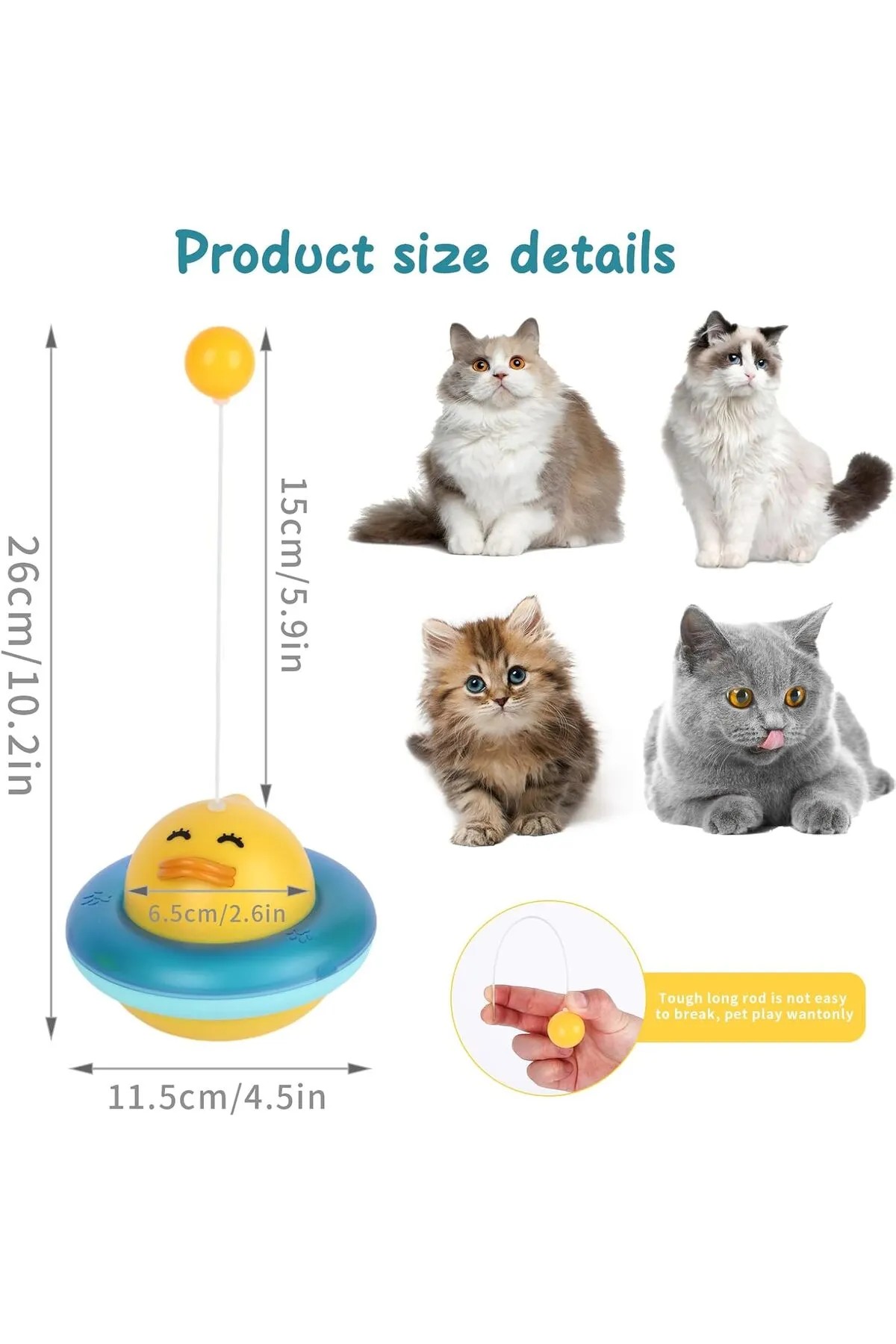 UFO Şekilli Ördek Mama Atıcı Kedi Oyuncağı