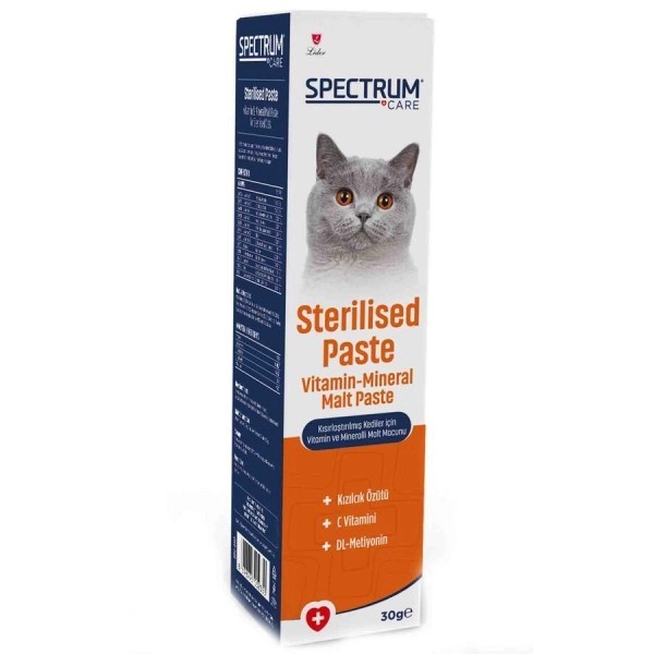 Spectrum Kısırlaştırılmış Kediler İçin Vitamin ve Mineralli Malt Macunu (30gr)
