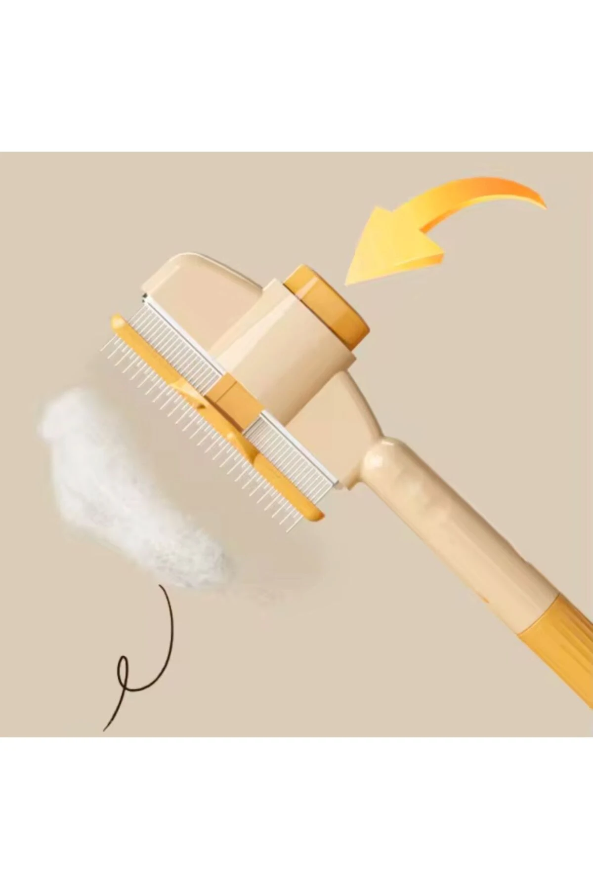 Otomatik Temizlenen Tuşlu Evcil Hayvan Fırçası Kedi Köpek Tüy Ve Pire Toplayıcı Basmalı Tarak