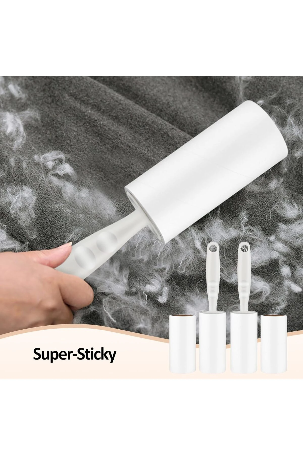 Kedi Köpek Tüy Toplama Seti – Manyetik ve 60 Yapraklı Pratik Temizlik Rulosu 2si Birden Set