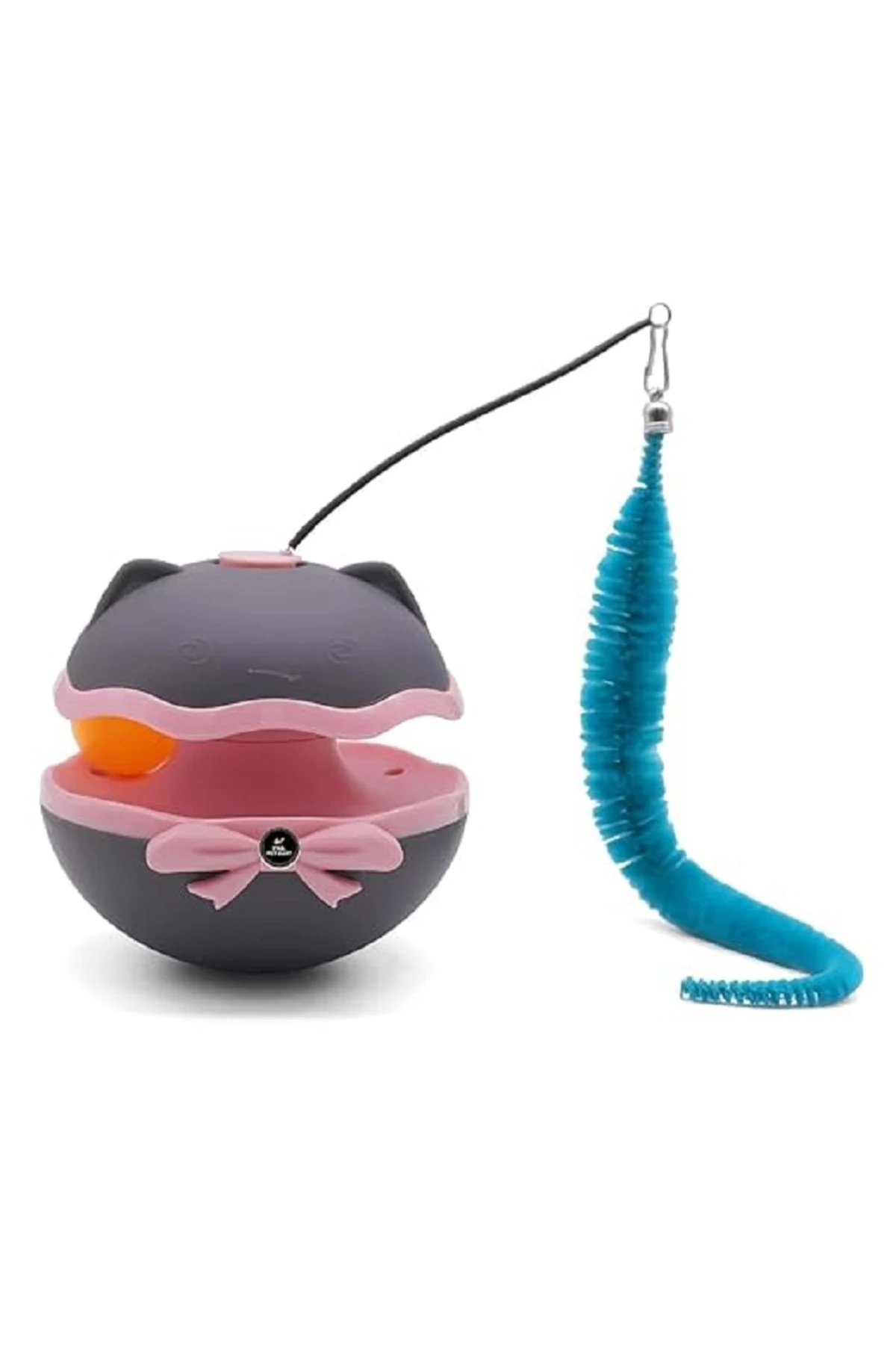 Akıllı Elektrikli Etkileşimli Kedi Oyuncağı - Dönen Baş ve Tüy ile Otomatik Hareket