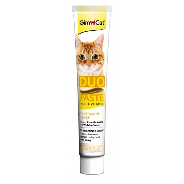 GimCat Multi-Vitamin Duo Paste Peynir + 12 Vitaminli Kedi Macunu (50gr)