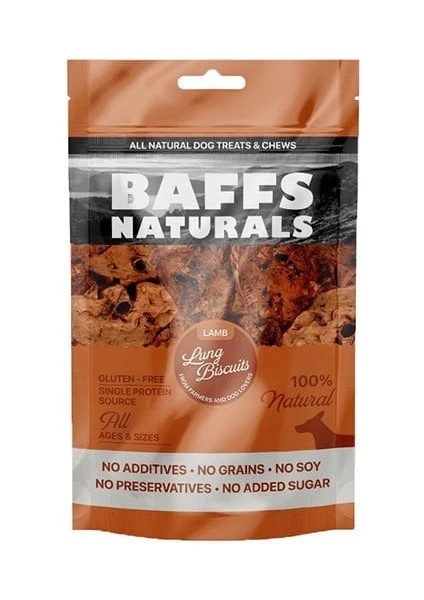 Baffs Naturals Kuzu Ciğer Bisküvi Köpek Ödül Maması (100 gr)