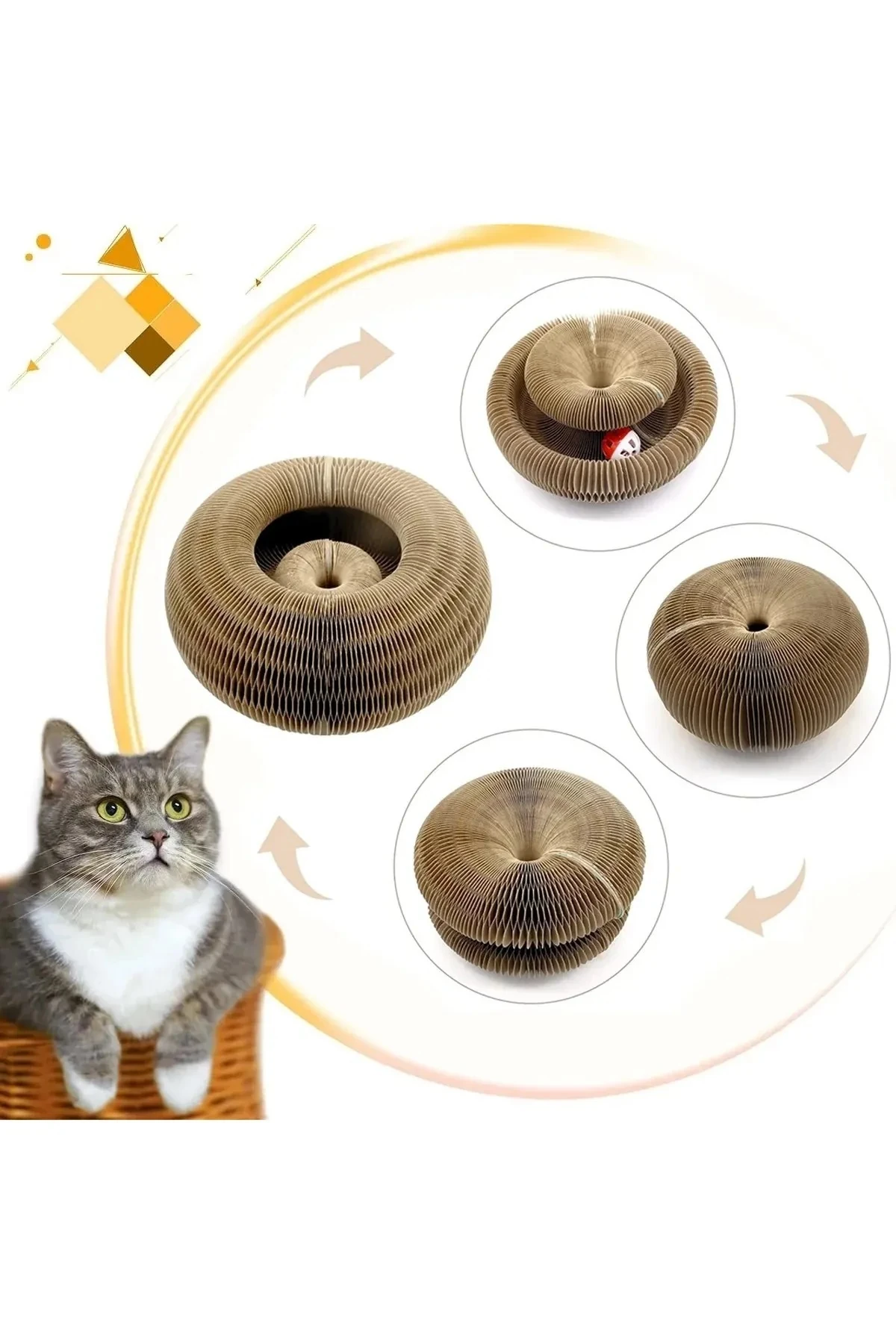 Akordeon Kedi Tırmalama Tahtası