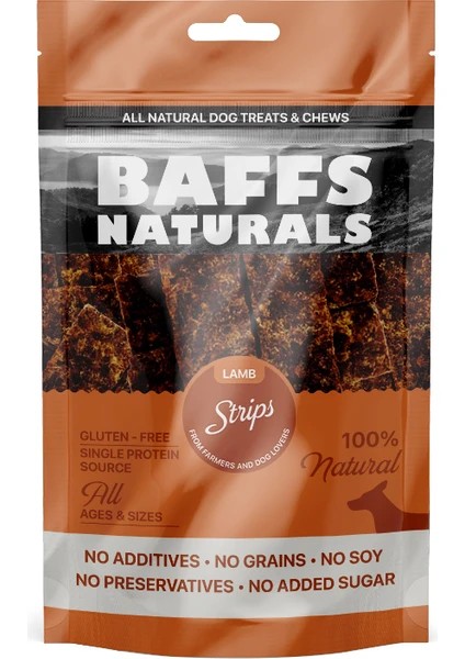 Baffs Naturals Kuzu Et Çubuğu %100 Doğal Köpek Ödül Maması (100 gr)