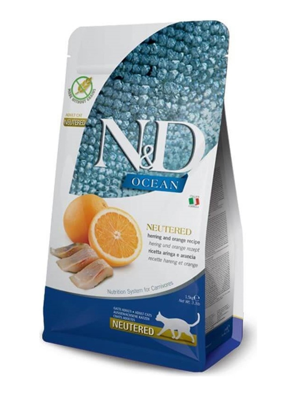 N&D Ocean Balık Ve Portakallı Kısırlaştırılmış Kedi Maması 5 Kg ND
