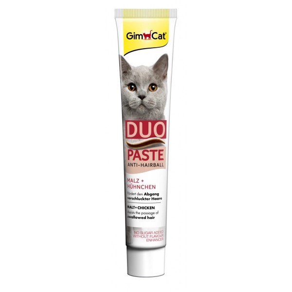 GimCat Anti-Hairball Duo Paste Tavuk + Maltlı Kedi Macunu (50gr)