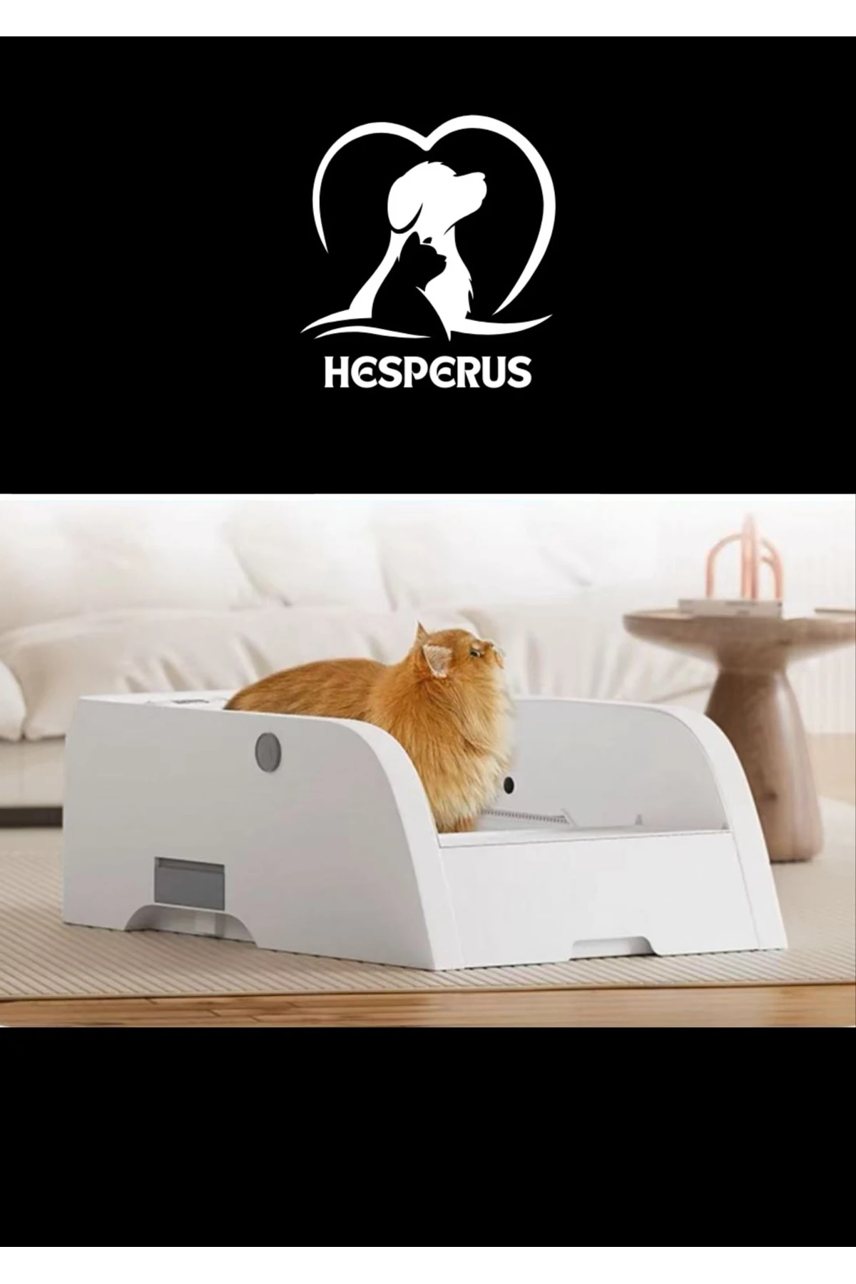 Akıllı Otomatik Kedi Tuvaleti, App, Kamera & Ses Takipli, Sensörlü Güvenlik & Kilo Ölçer