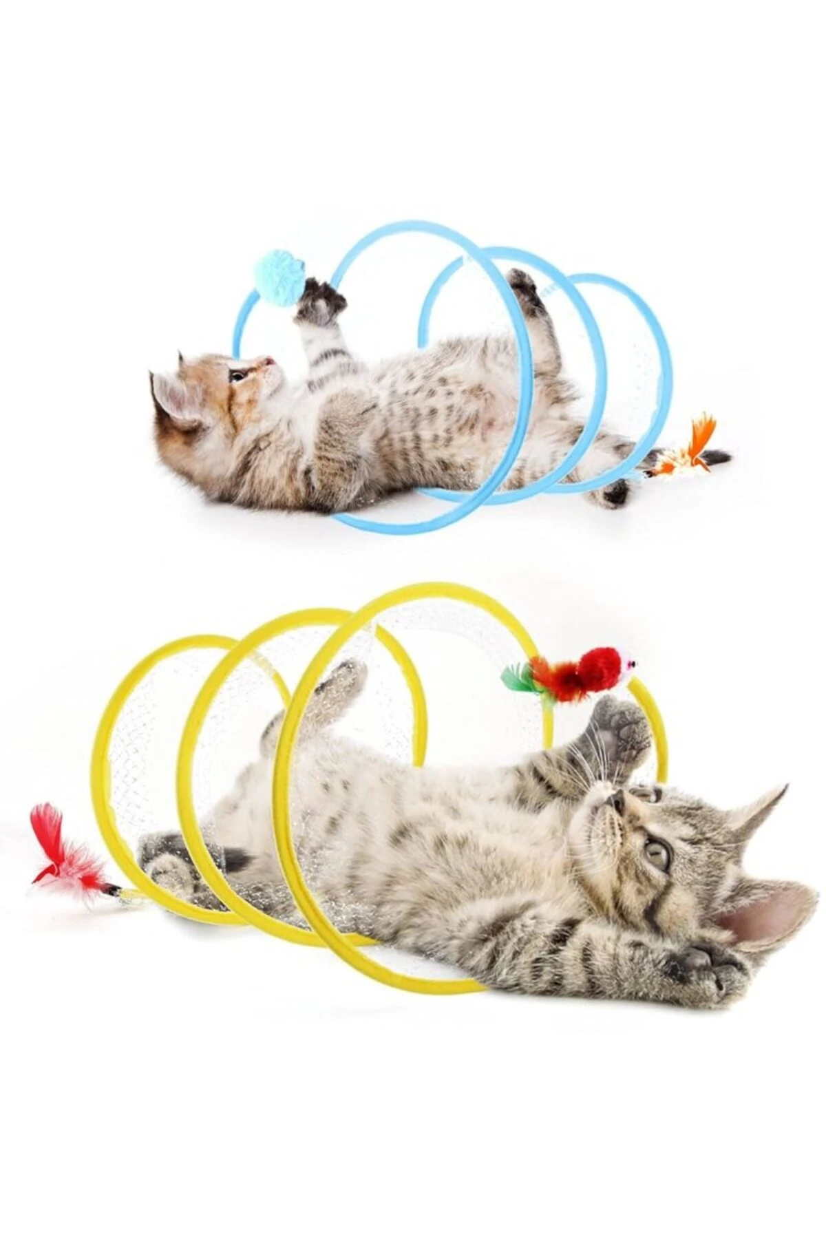 Evcil Hayvan Kıvrımlı Kedi ve Köpek Oyun Tüneli