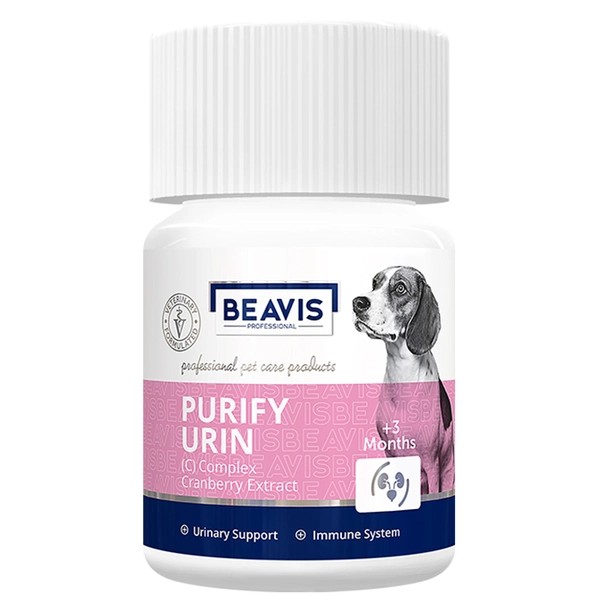 Beavis Purify Urin Köpekler İçin İdrar Yolu Sağlığı Düzenleyici Tablet C Vitamin Complex 12 gr (40 Tablet)