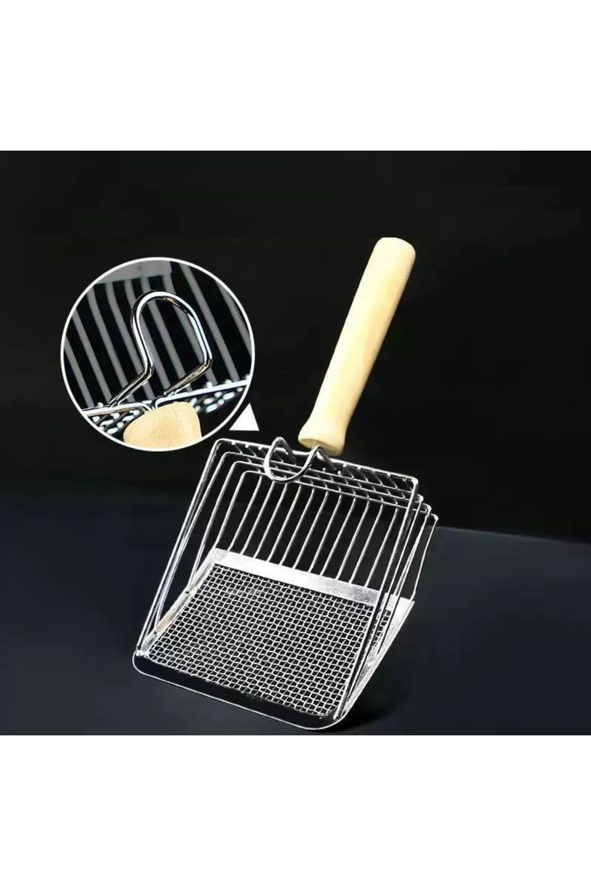 Paslanmaz Metal Kedi Köpek Kum Temizleme Metal Küreği – Dayanıklı Tuvalet Kumu Temizleyici Kürek