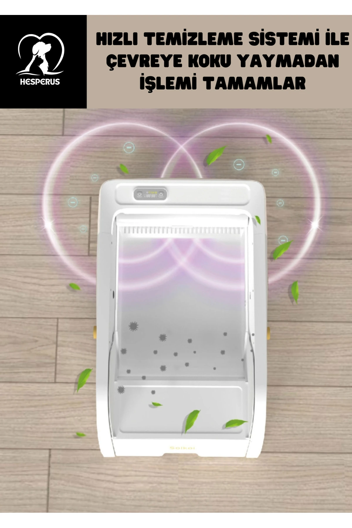 Akıllı Otomatik Kedi Tuvaleti, App, Kamera & Ses Takipli, Sensörlü Güvenlik & Kilo Ölçer