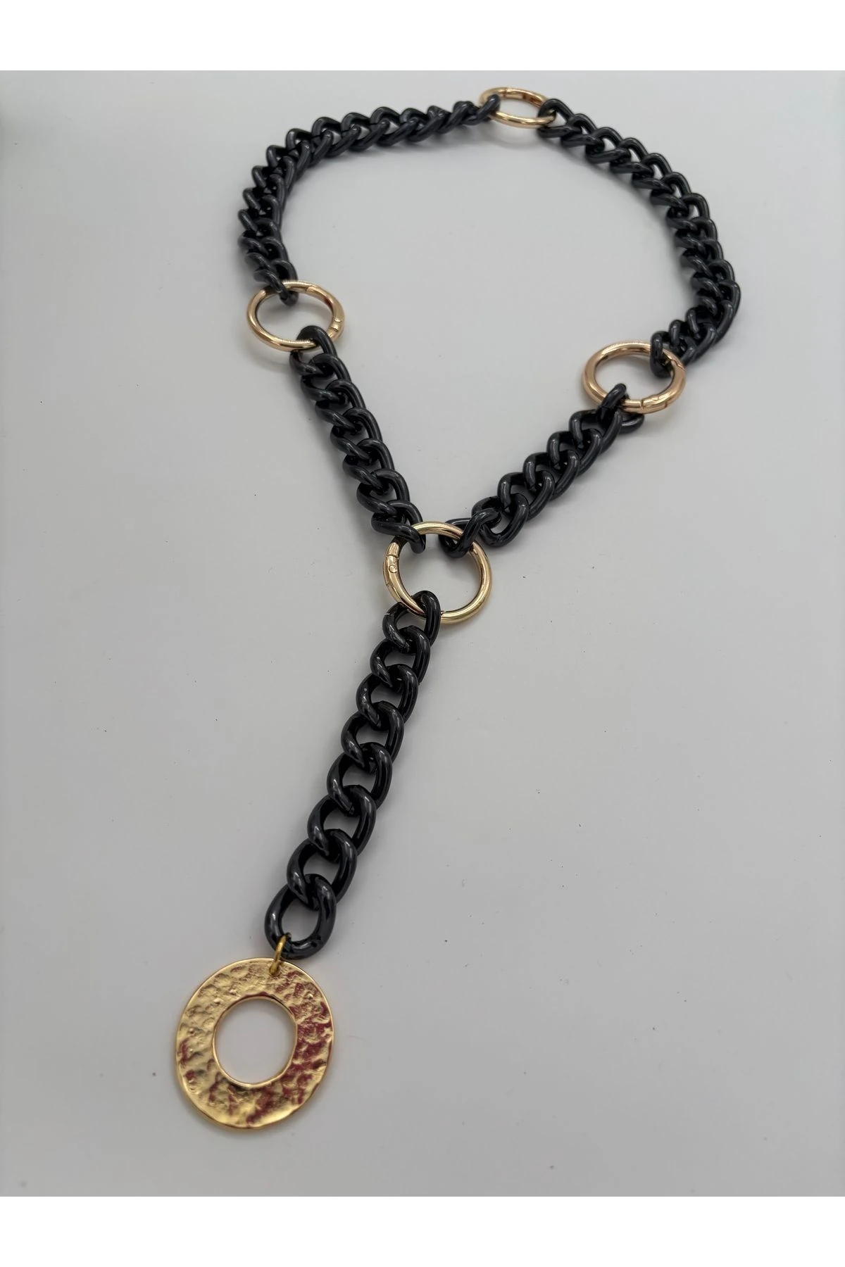 2 Renk Zincirli Modern Kolye