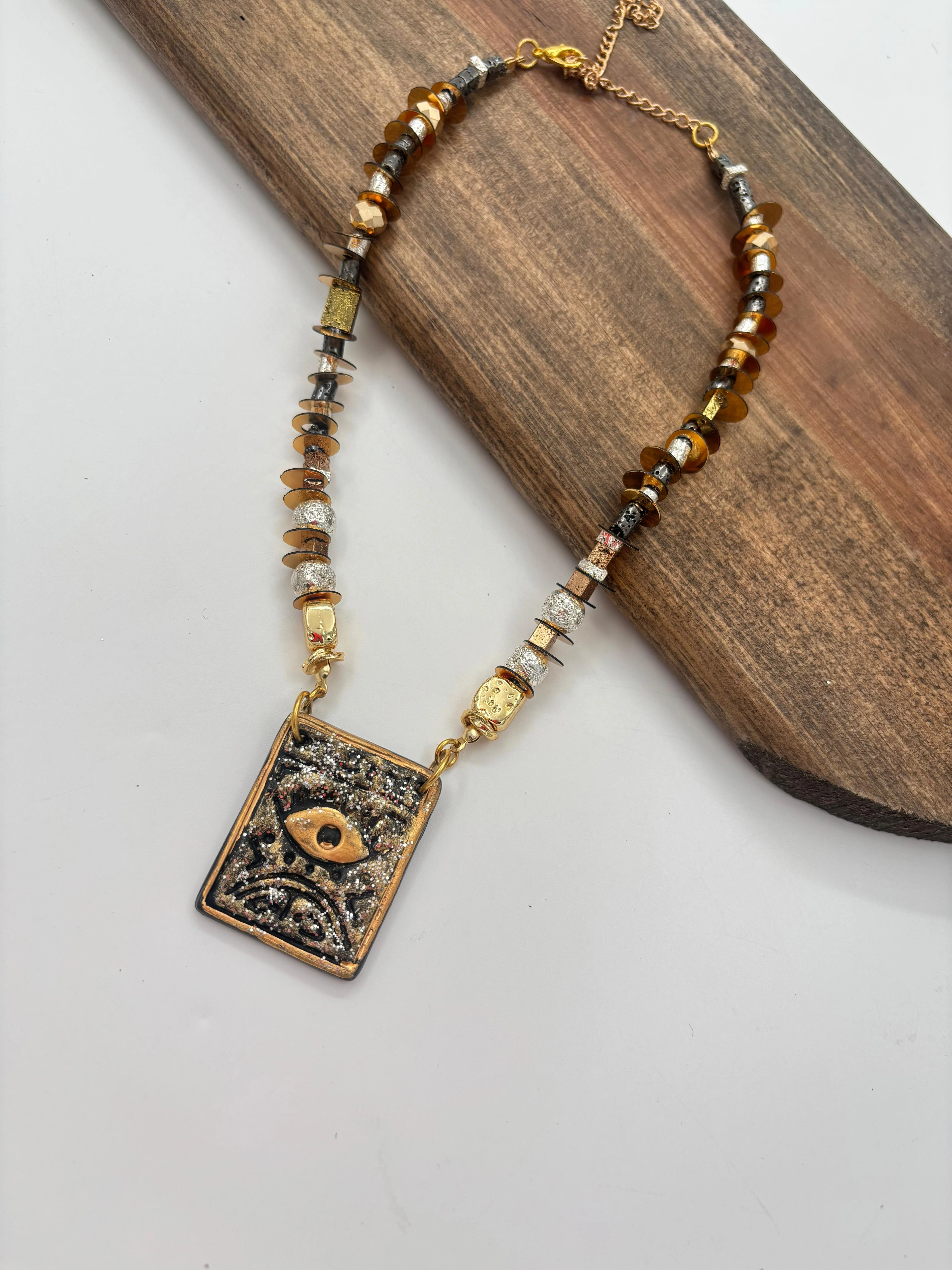 Seramik Göz Toprak Kolye