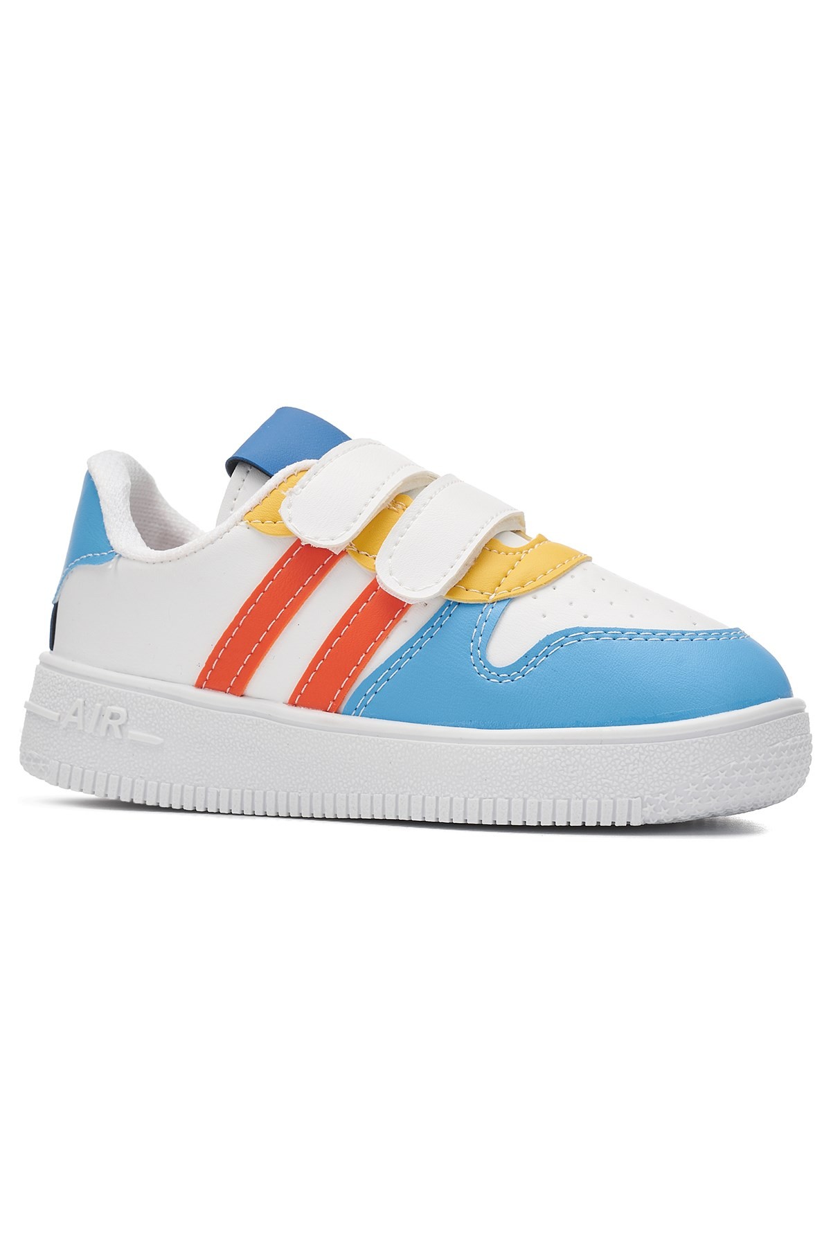 Kız Erkek Çocuk Spor Ayakkabı Sneaker Cırtlı Çift Şeritli  ZL001