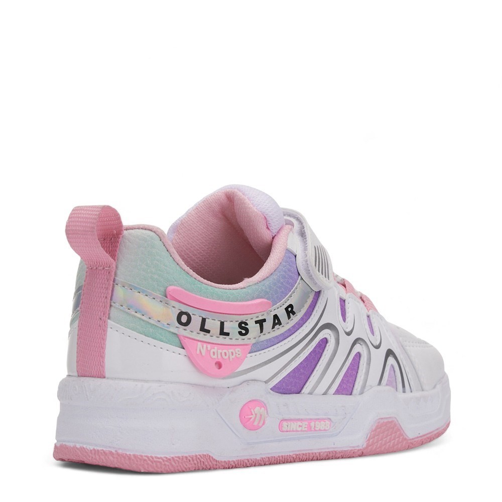 Günlük Erkek Kız Çocuk Sneaker Rugan Lastik Bağcıklı Cırtlı Oval Burunlu Spor Ayakkabı 020