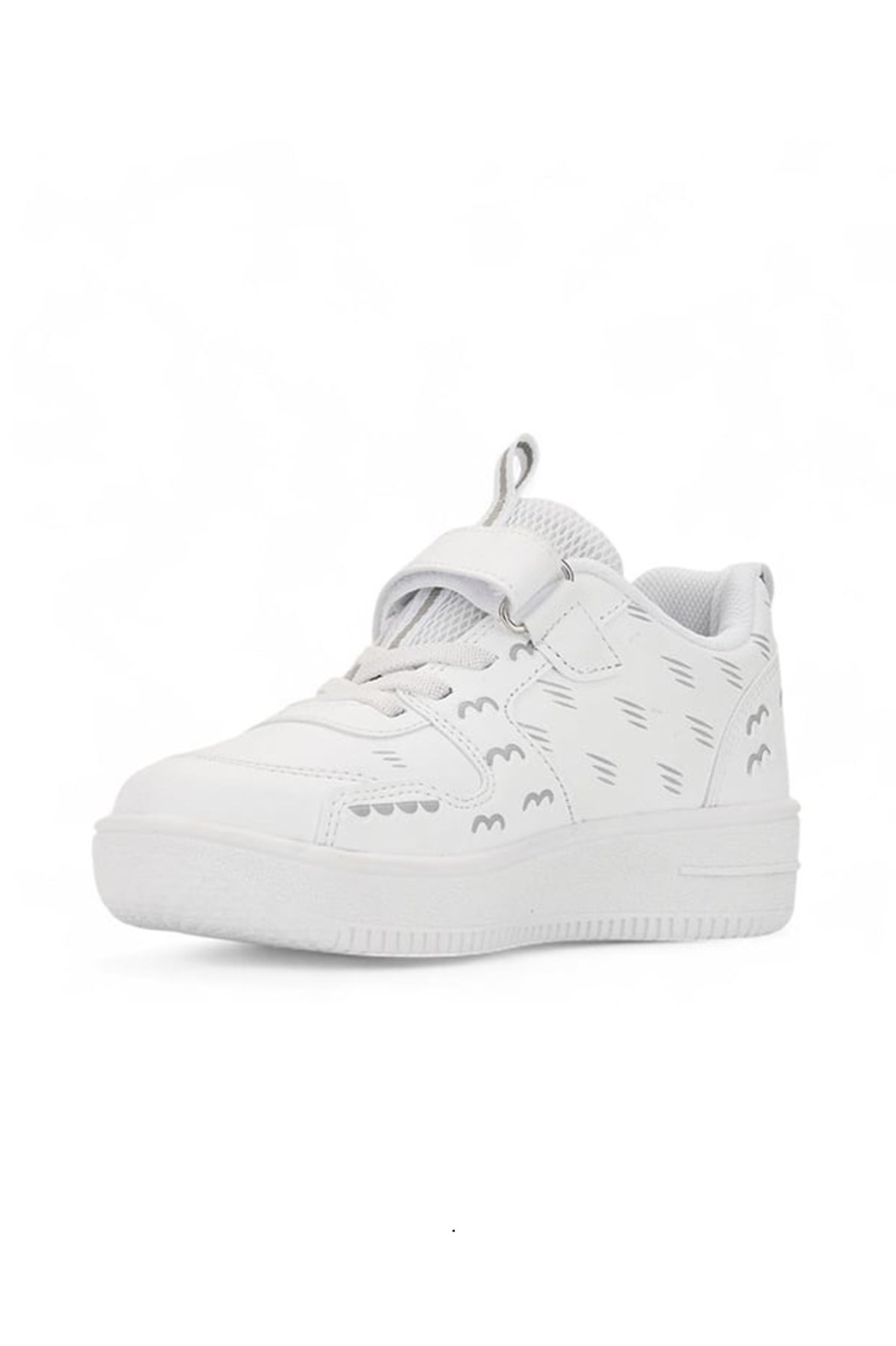 Unisex Çocuk Spor Ayakkabı Ortopedik Lastik Bağcık Cırtlı Desenli Kaymaz Taban Yürüyüş Sneaker 033