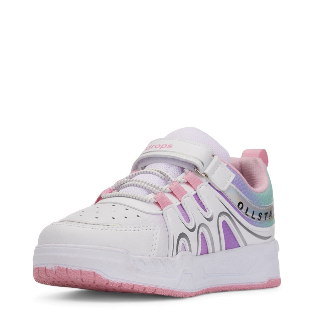 Günlük Erkek Kız Çocuk Sneaker Rugan Lastik Bağcıklı Cırtlı Oval Burunlu Spor Ayakkabı 020