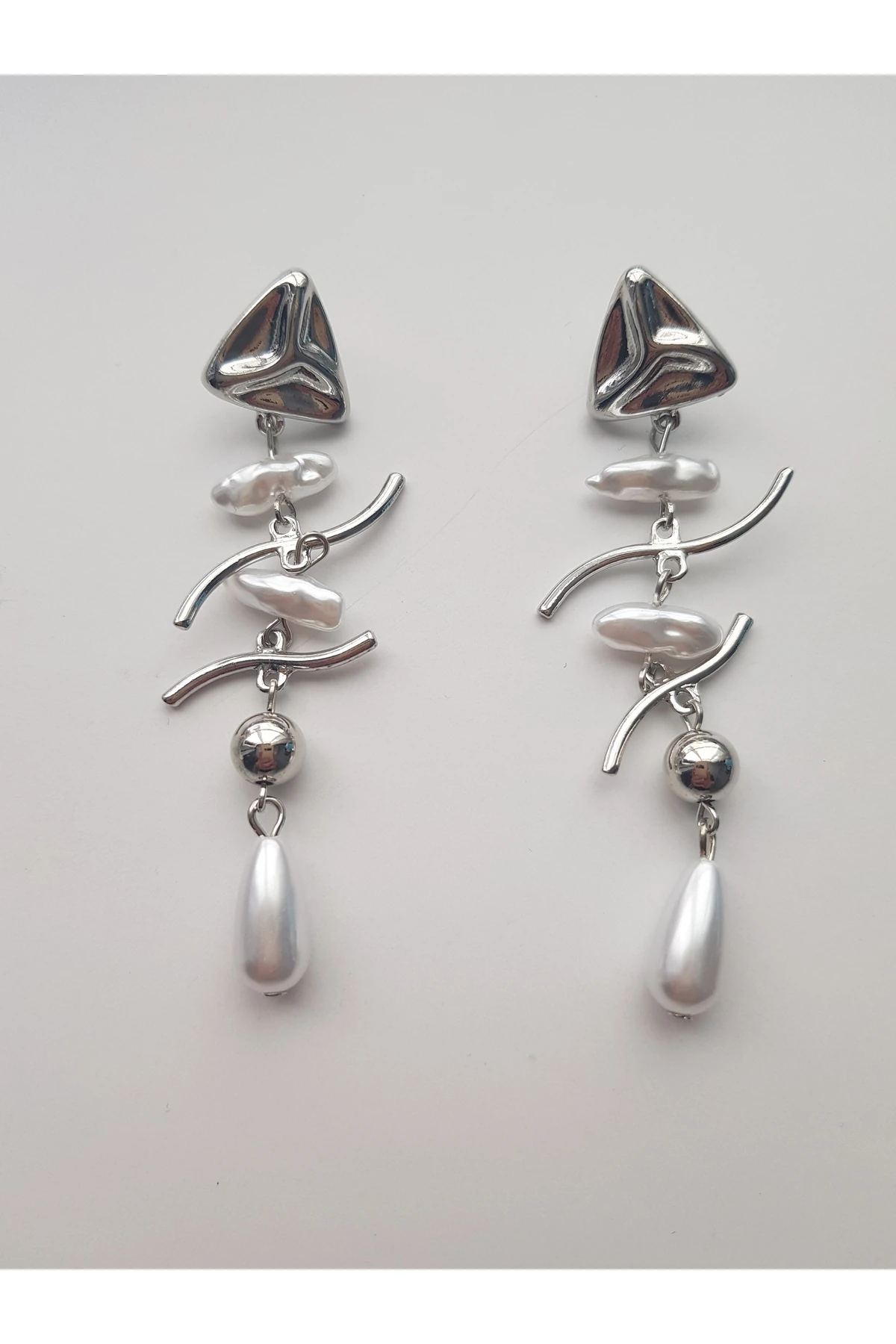 İNCİLİ GÜMÜŞ KÜPE