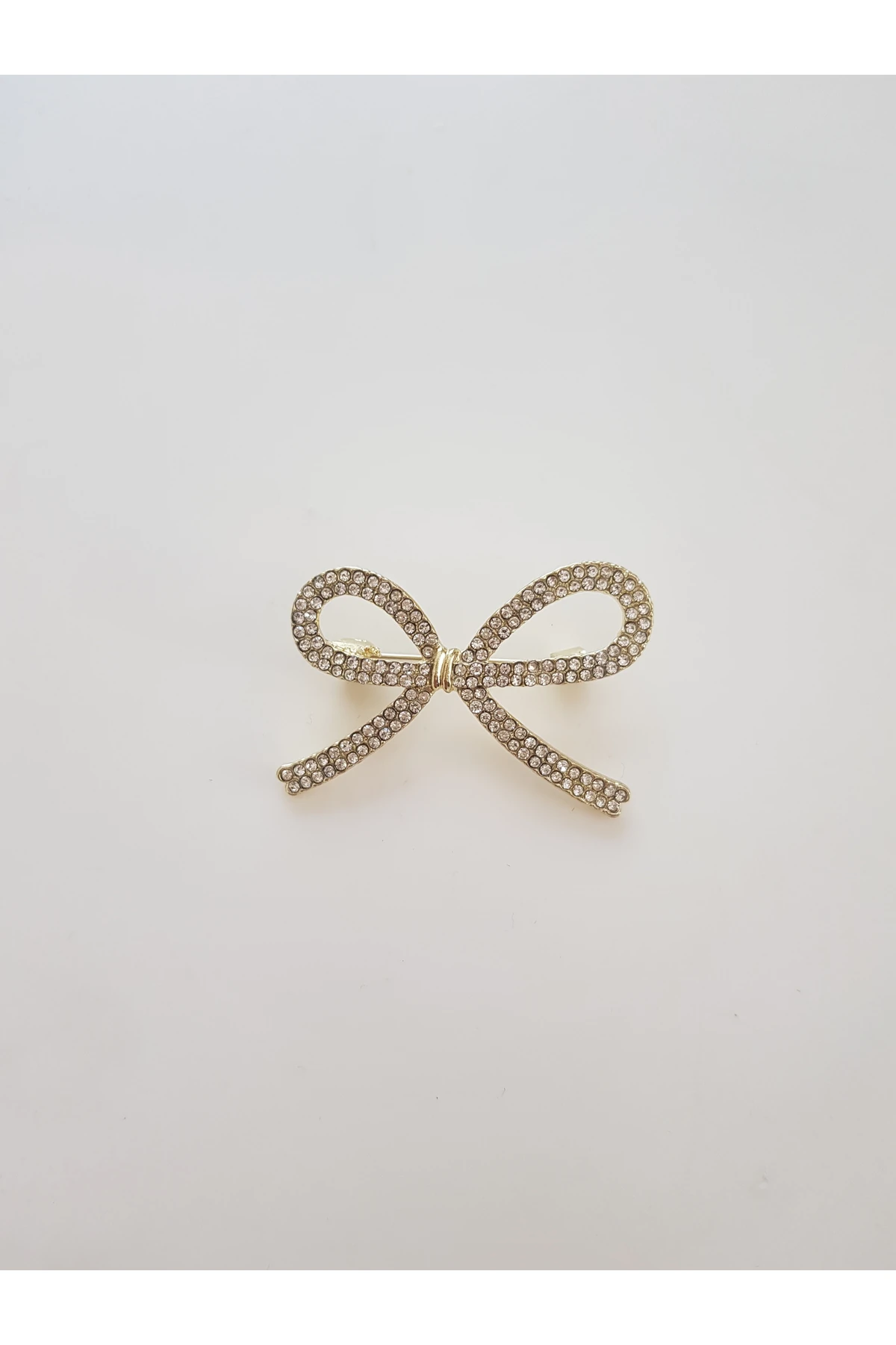 ZİRKON TAŞLI GOLD FİYONK BROŞ