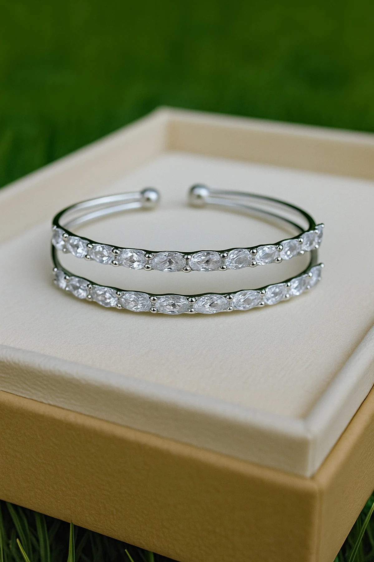 ZİRKON TAŞLI İKİ SIRALI SU YOLU BİLEKLİK