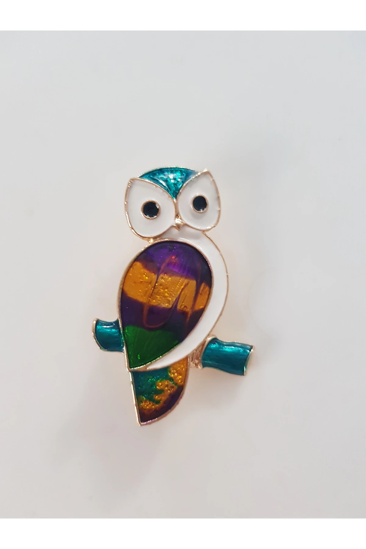 ÇOK RENKLİ BAYKUŞ BROŞ