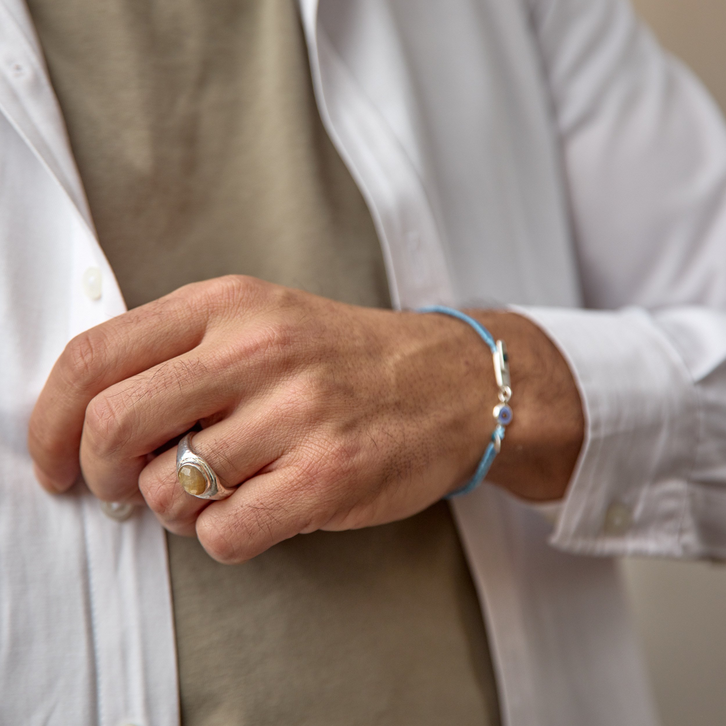 Duke Sapphire Silver Men's Ring