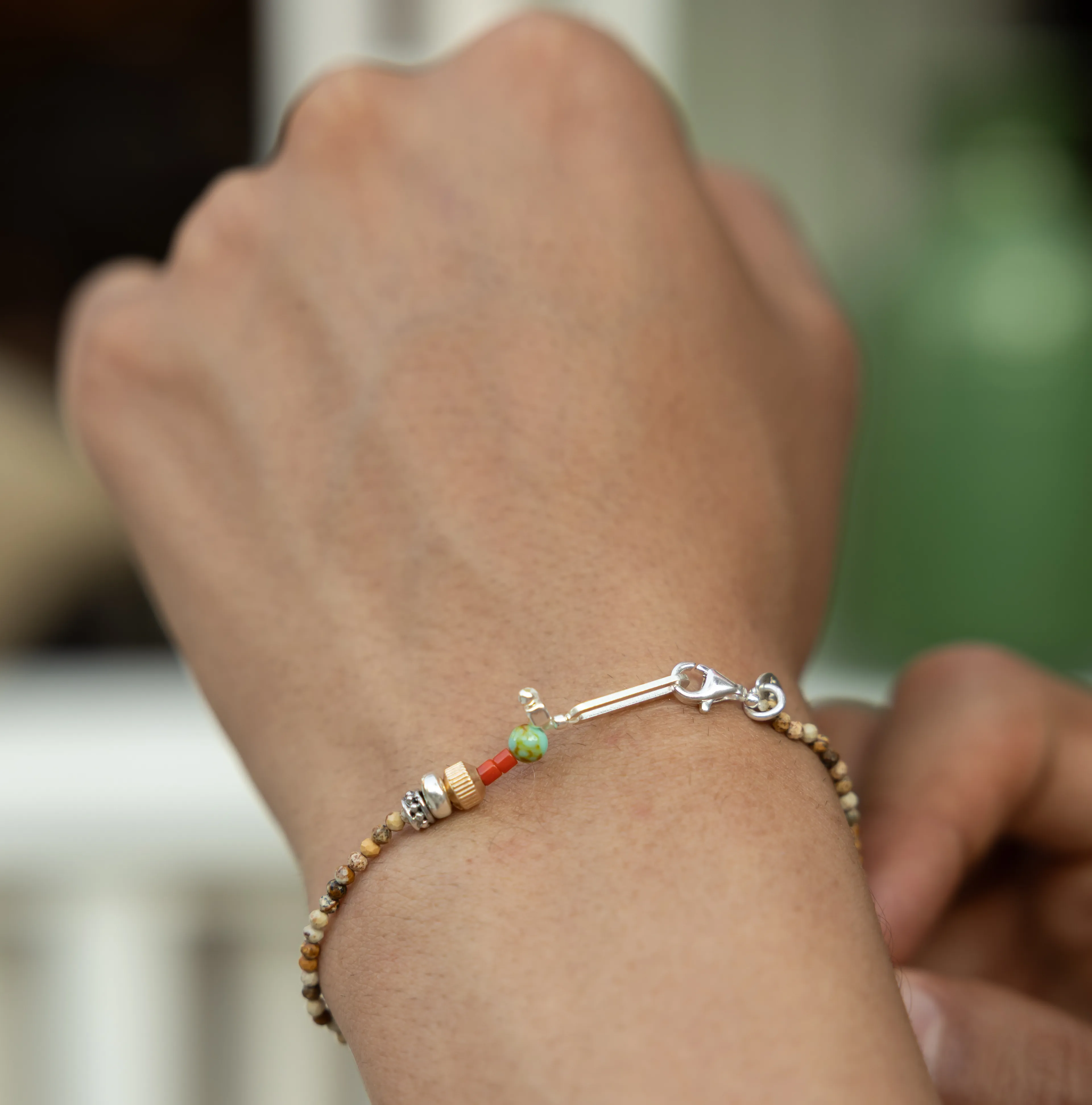 Beige Unisex Bileklik