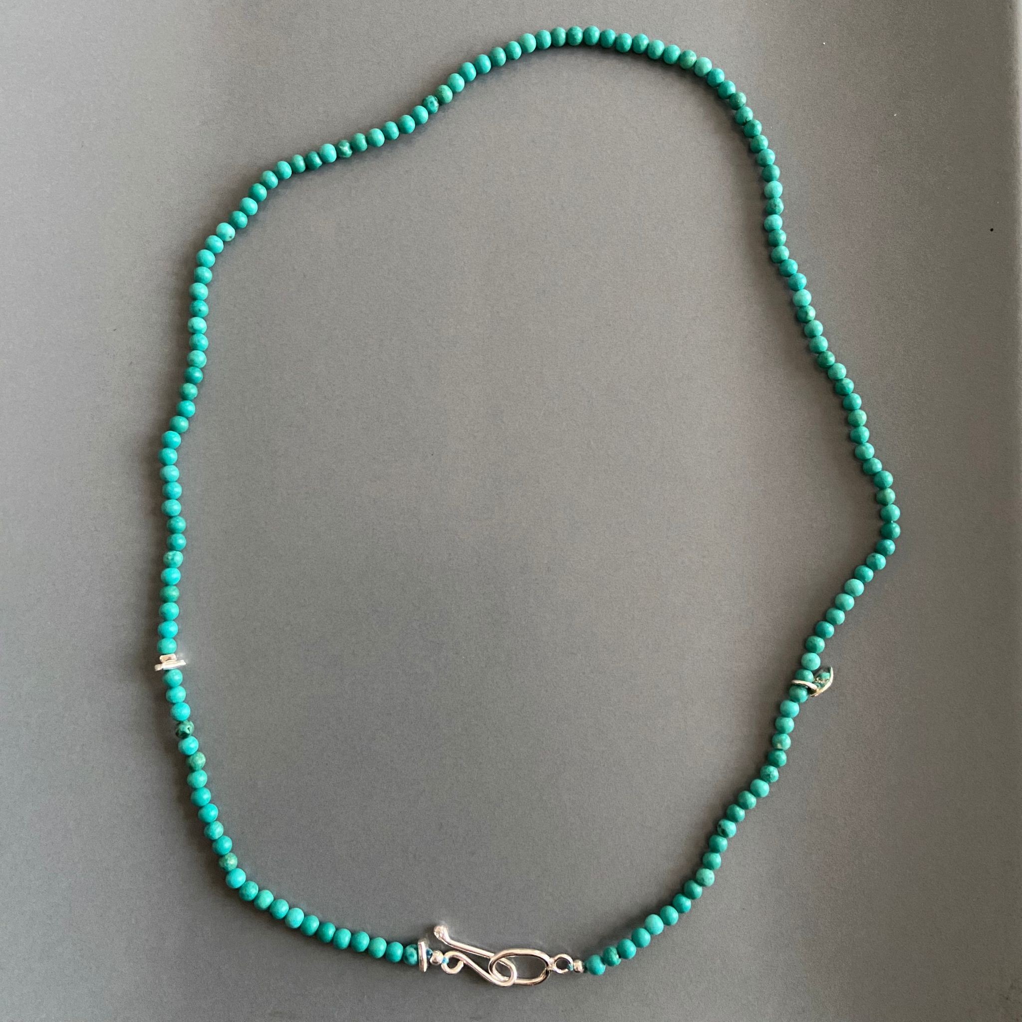 Plain Turquoise Unisex Necklace