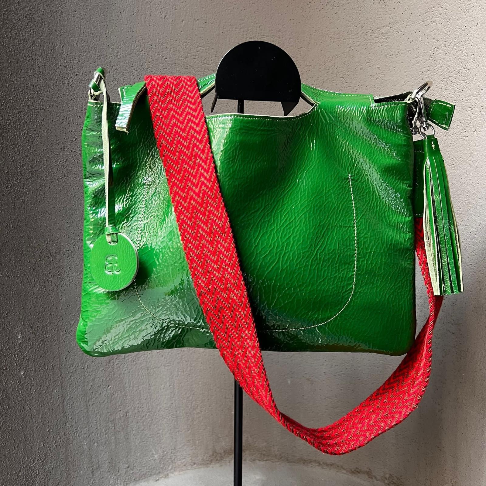 Habibe Green Patent Leather Woman Bag