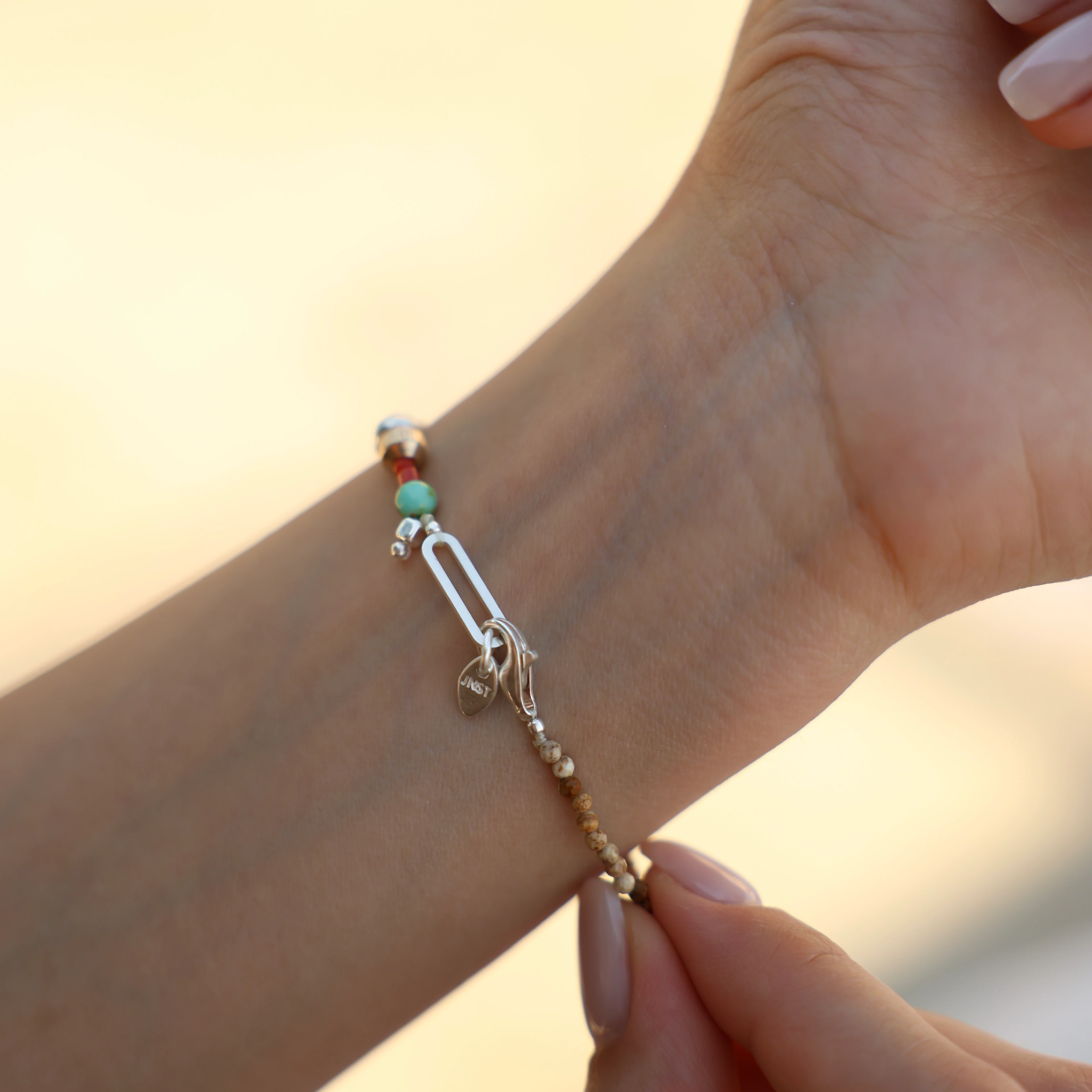 Beige Unisex Bileklik