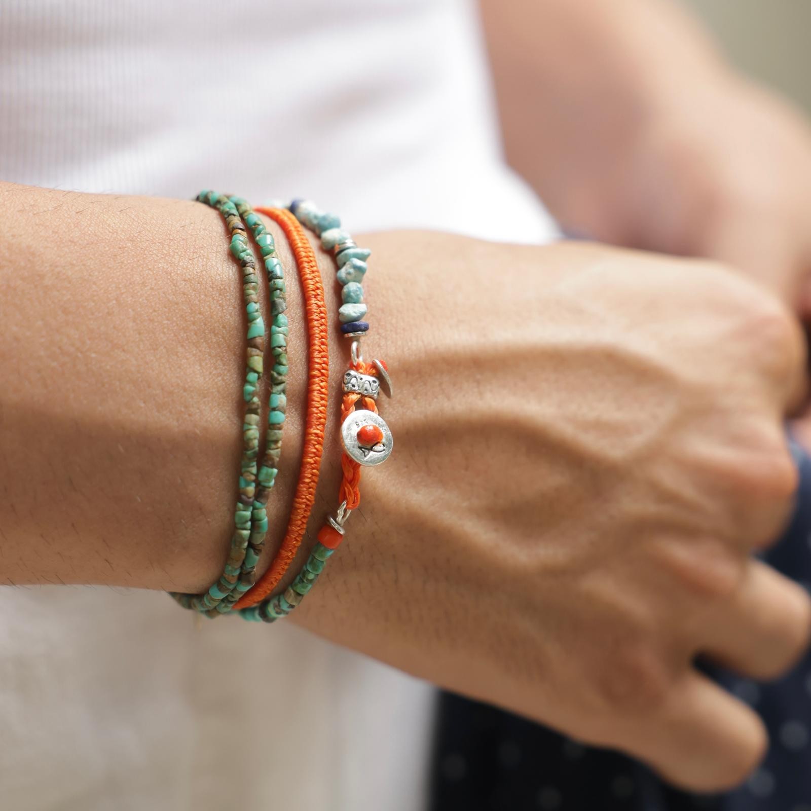 Blue Pebble Unisex Bracelet