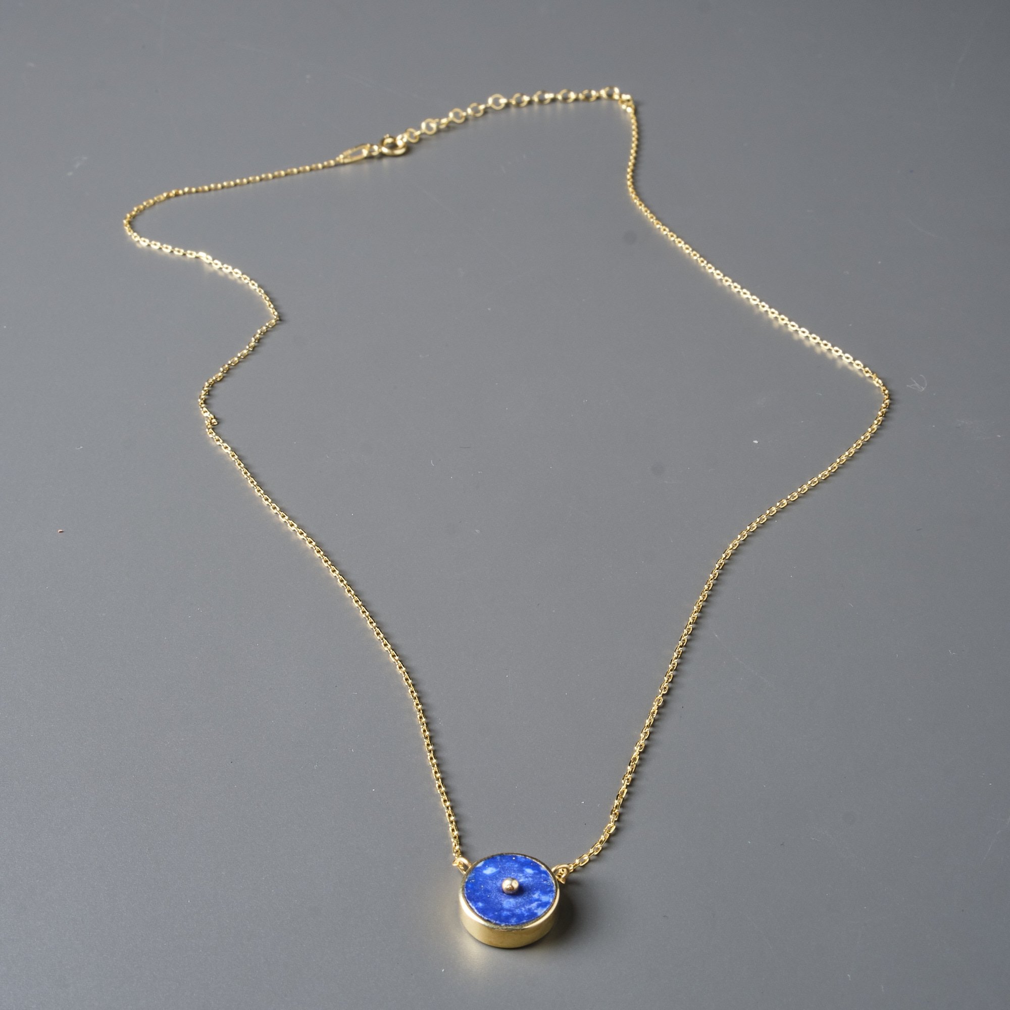 Lapis Circle Women's Necklace
