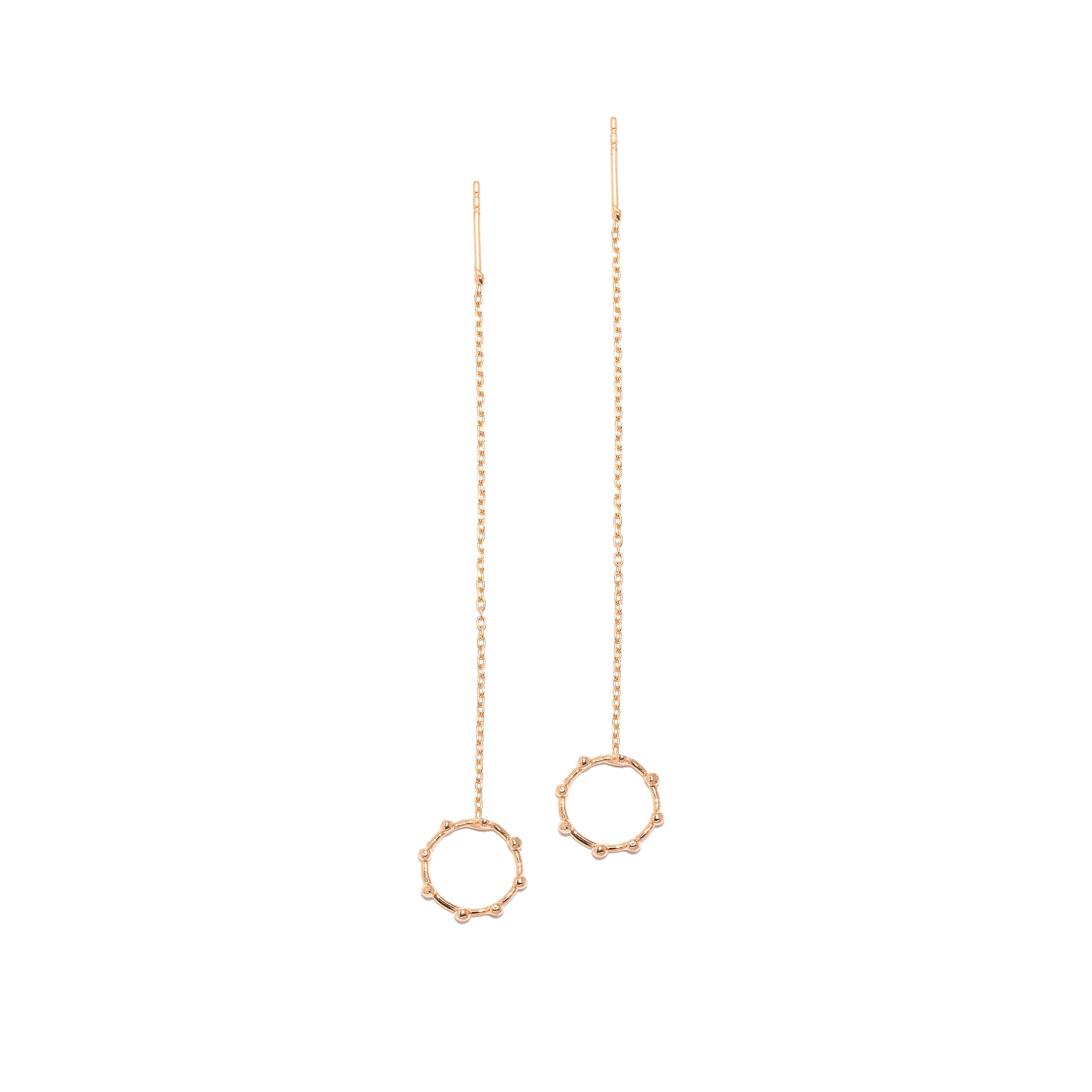 Maris Long Chain Gold Woman Earrings