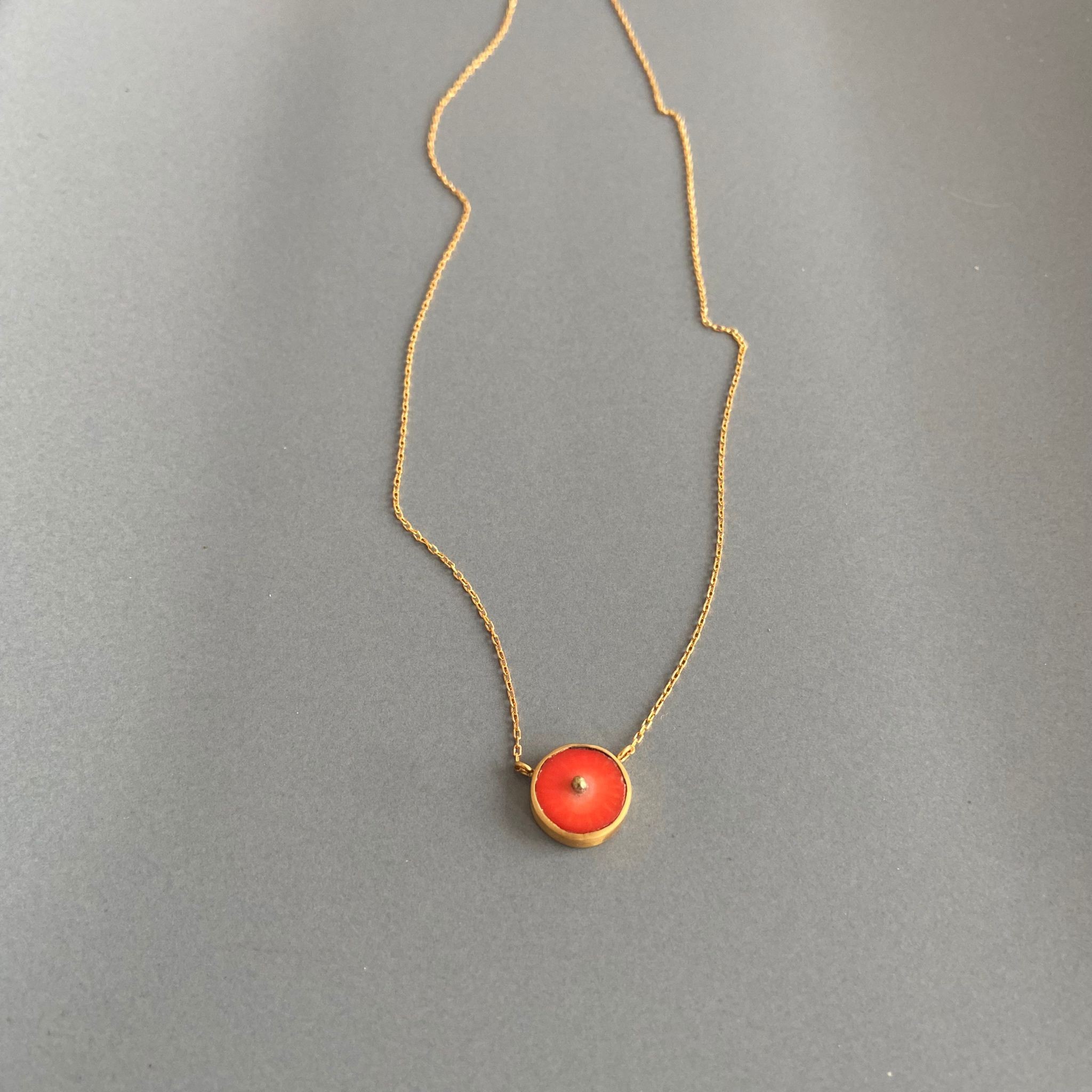Coral Circle Women's Necklace
