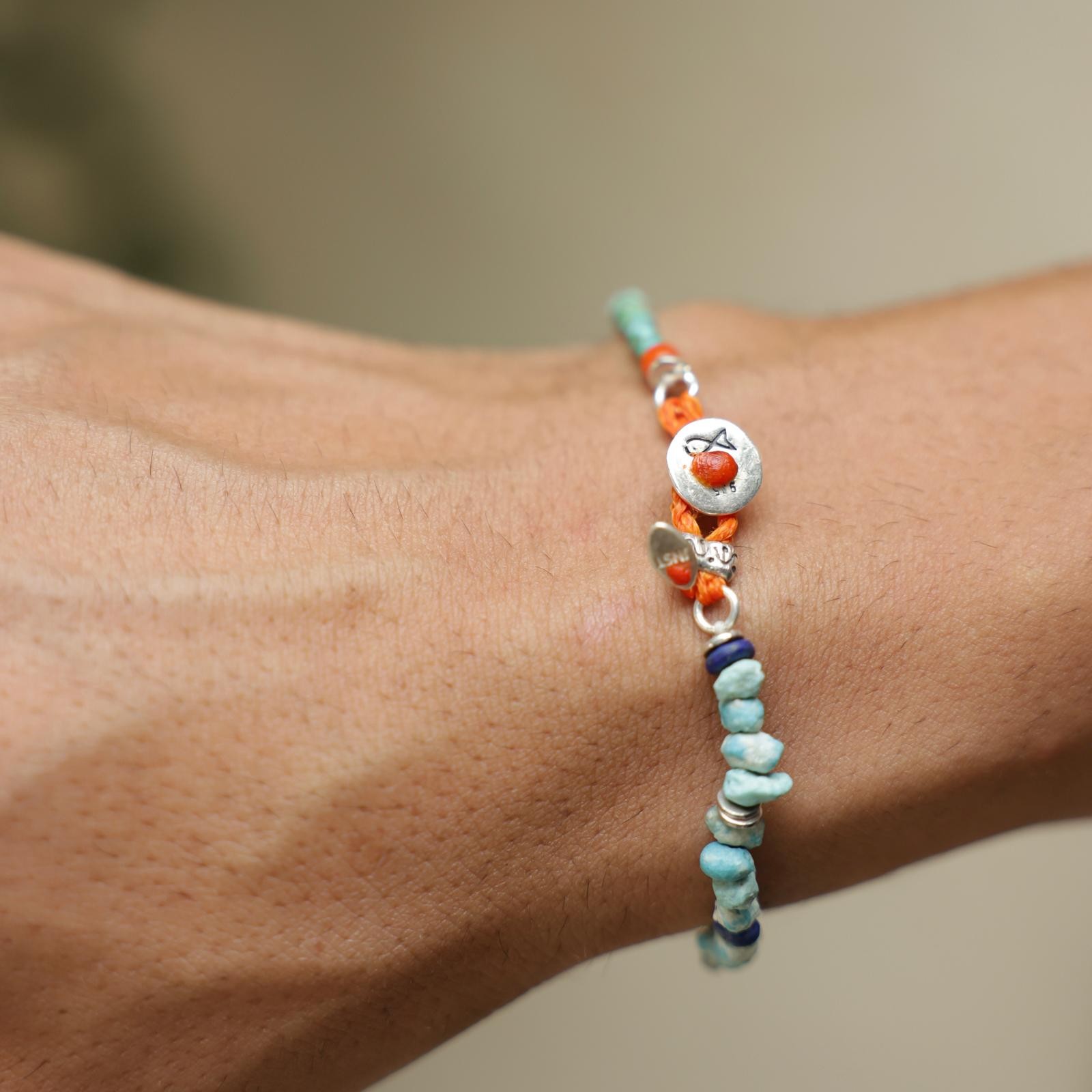 Blue Pebble Unisex Bracelet