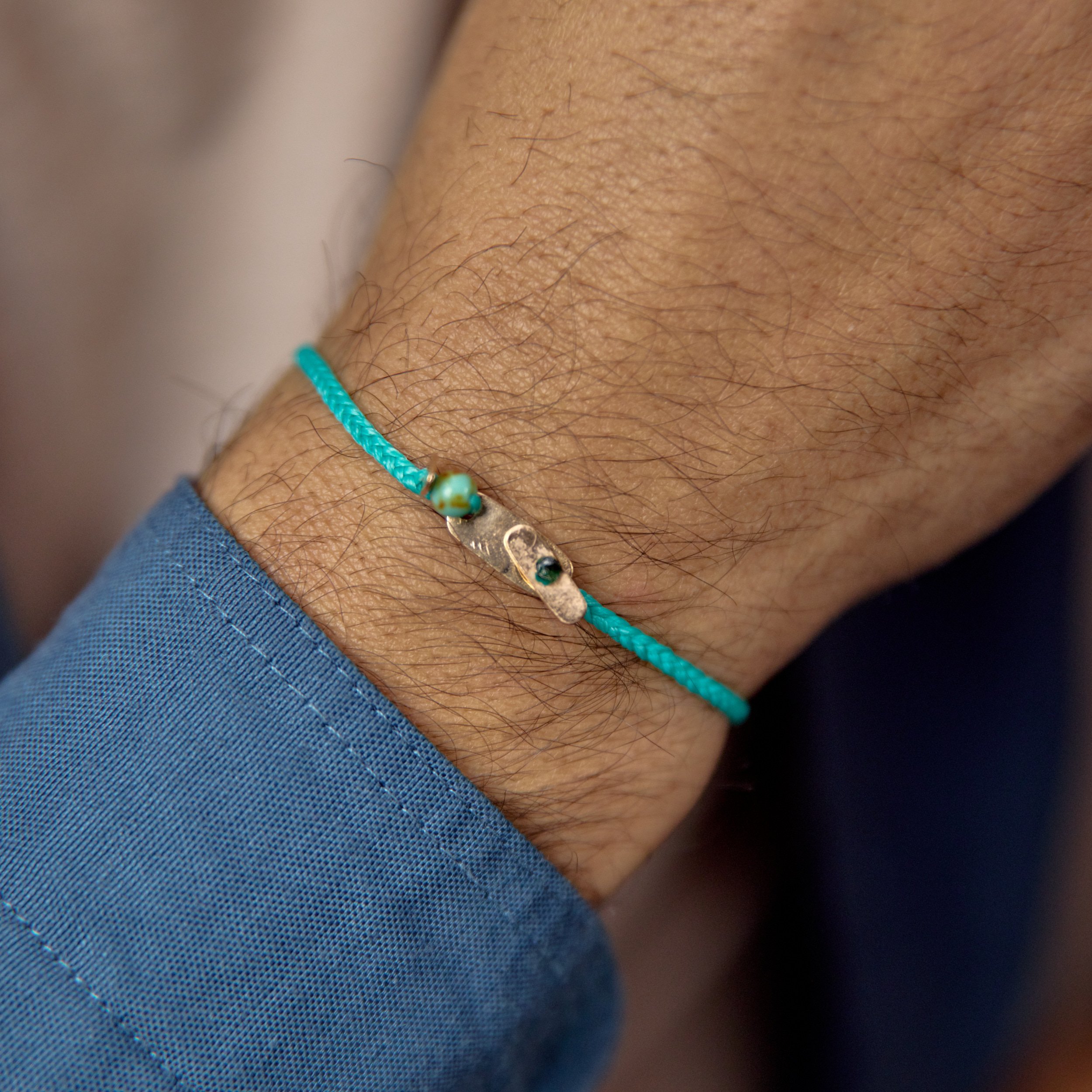 Bronzie Turquoise Altın Kaplama Bileklik