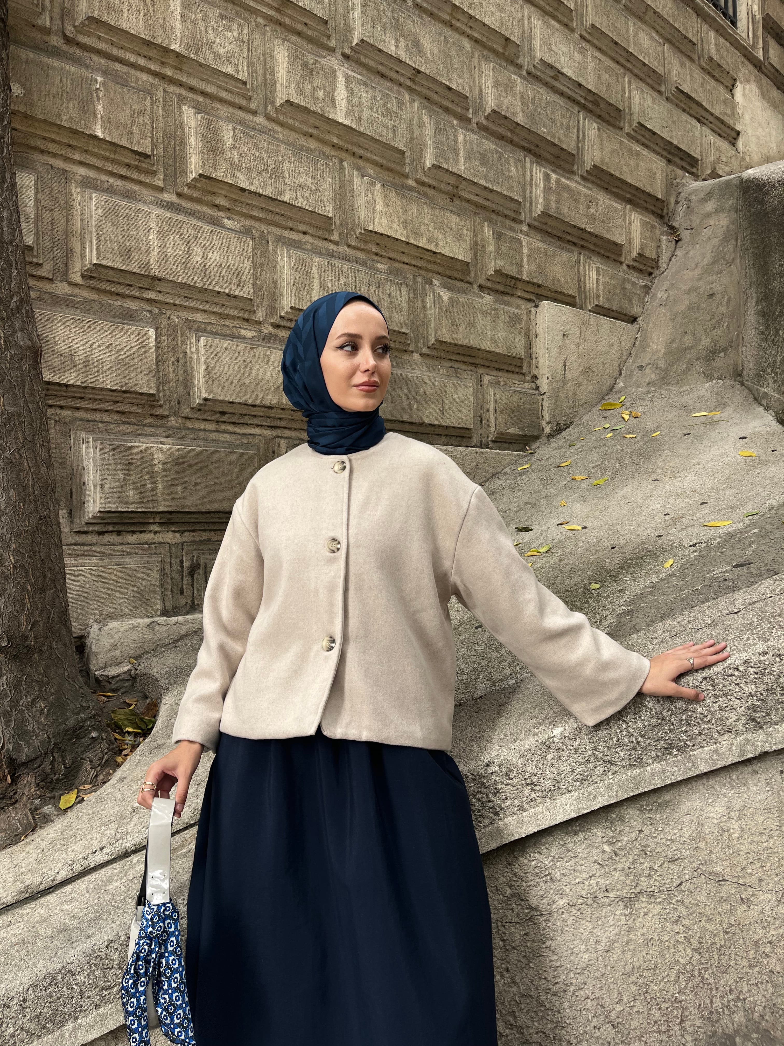 Kaşe Ceket - Taş