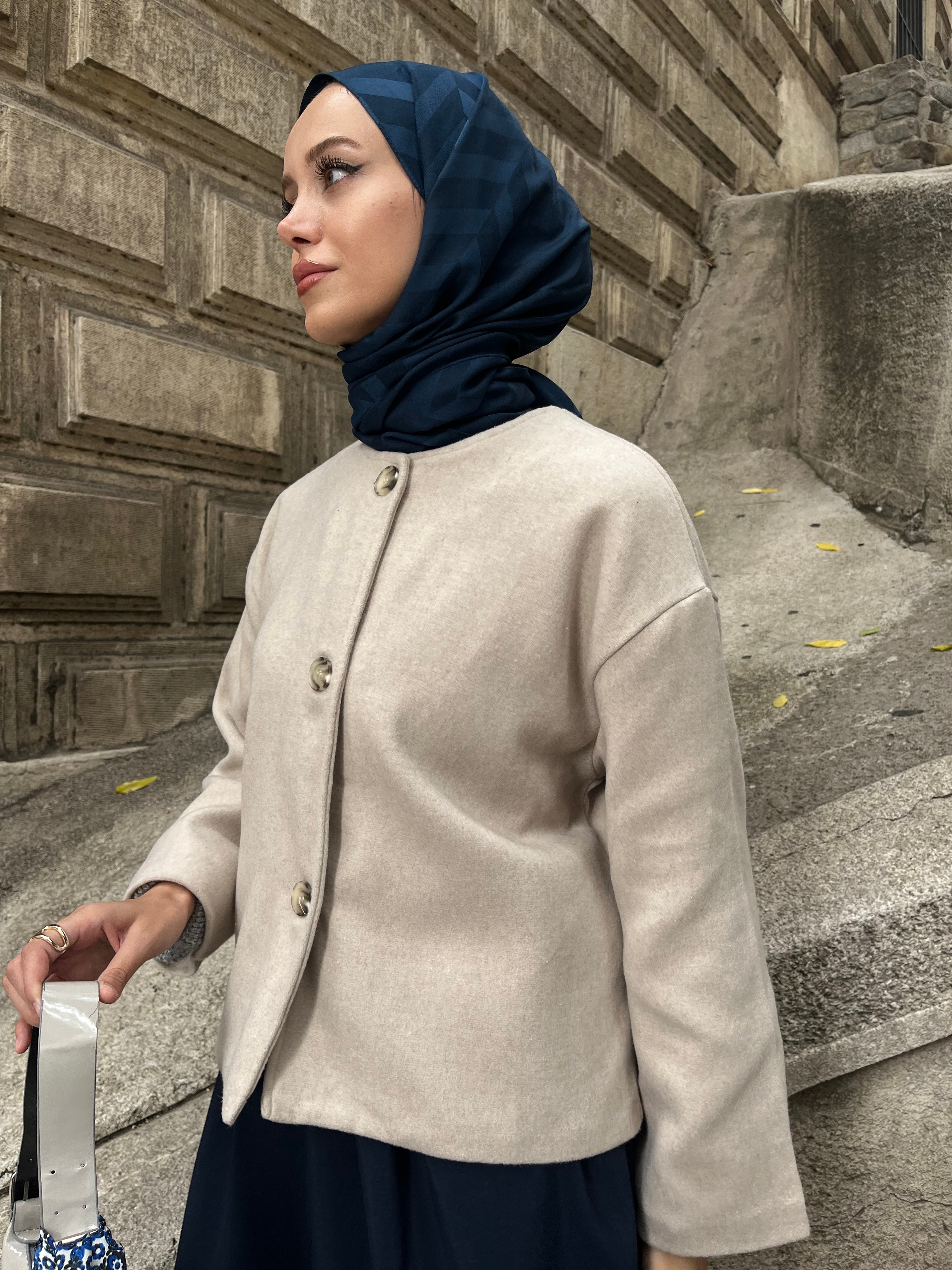 Kaşe Ceket - Taş