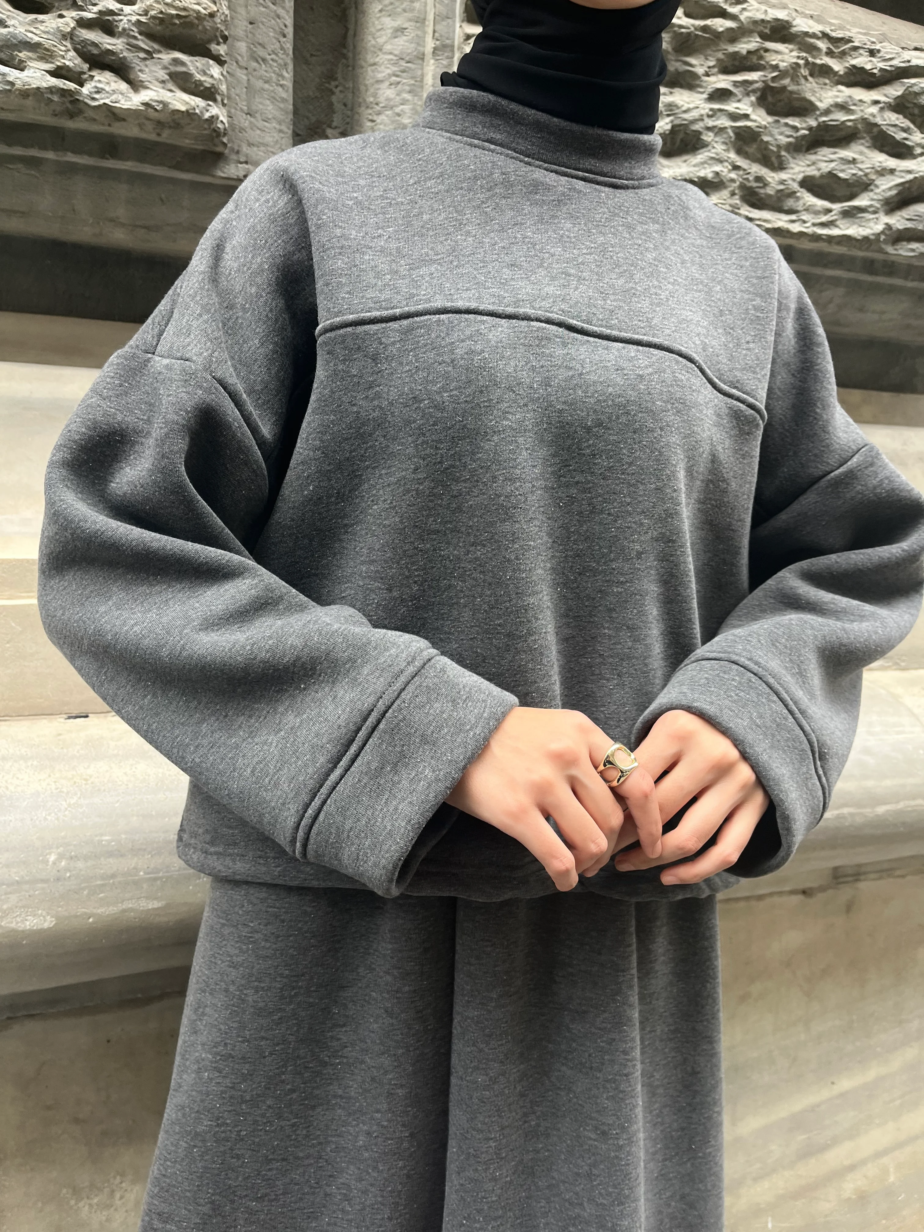 Şardonlu Takım - Antrasit