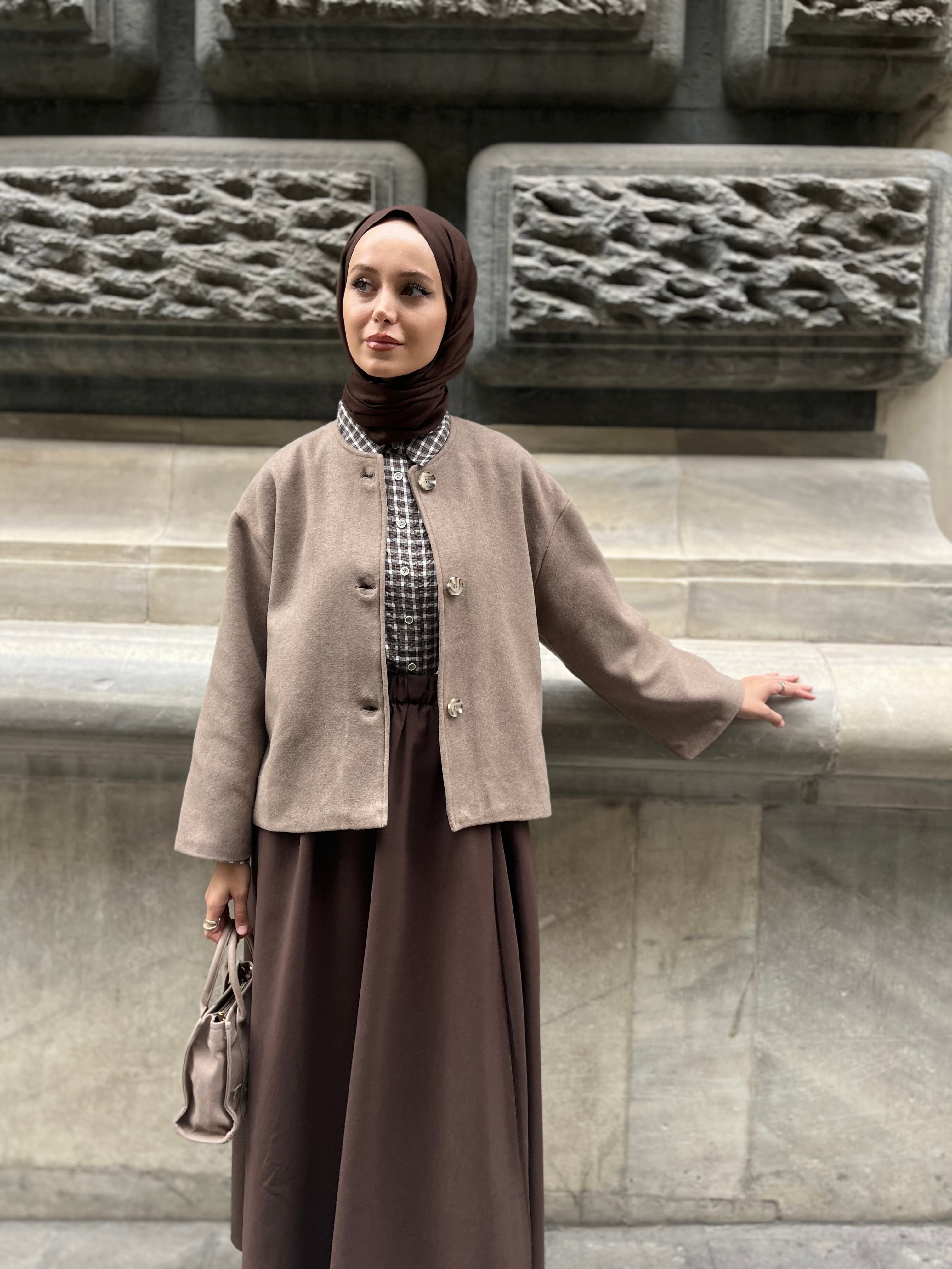 Kaşe Ceket - Vizon