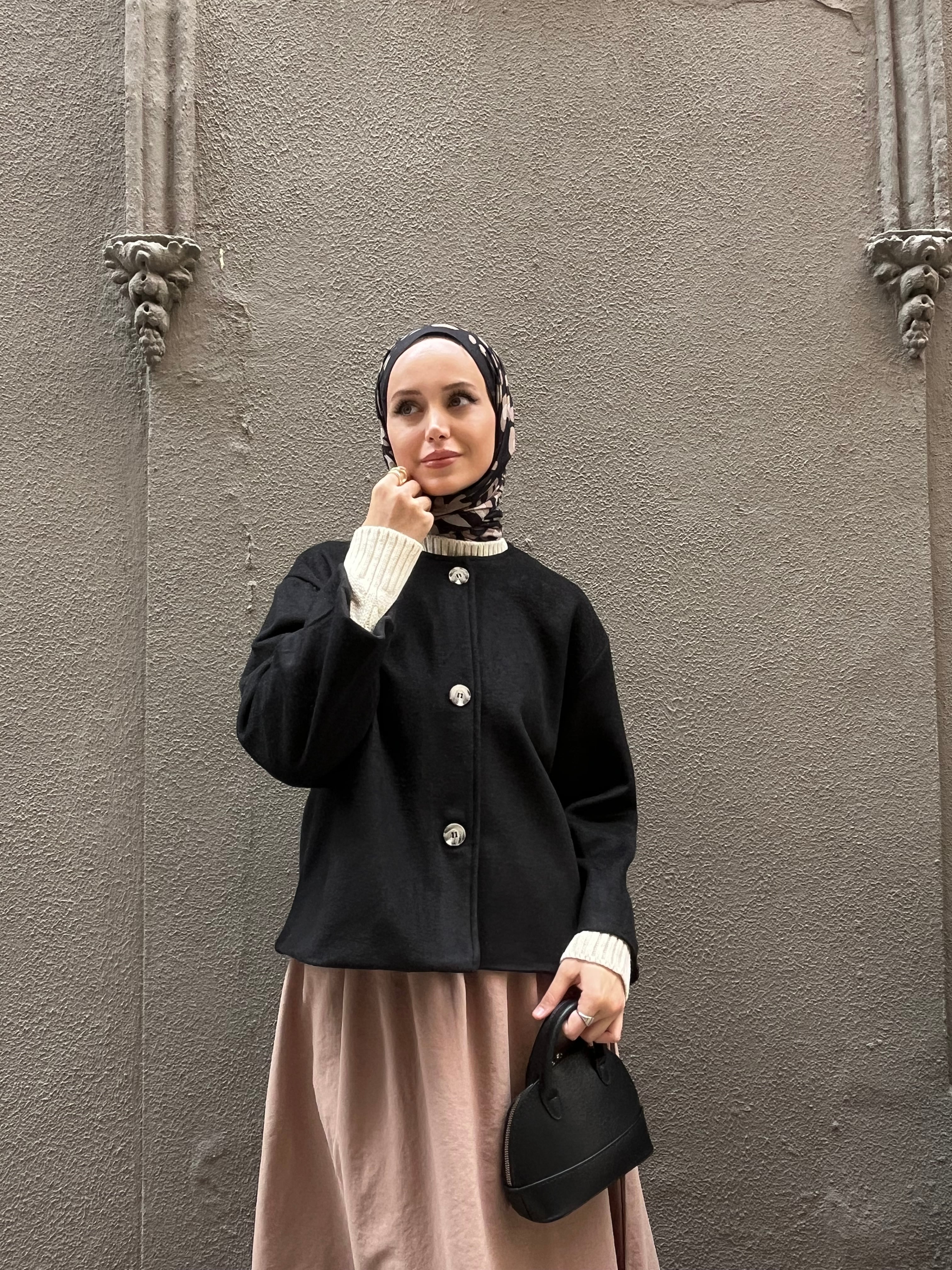 Kaşe Ceket - Siyah