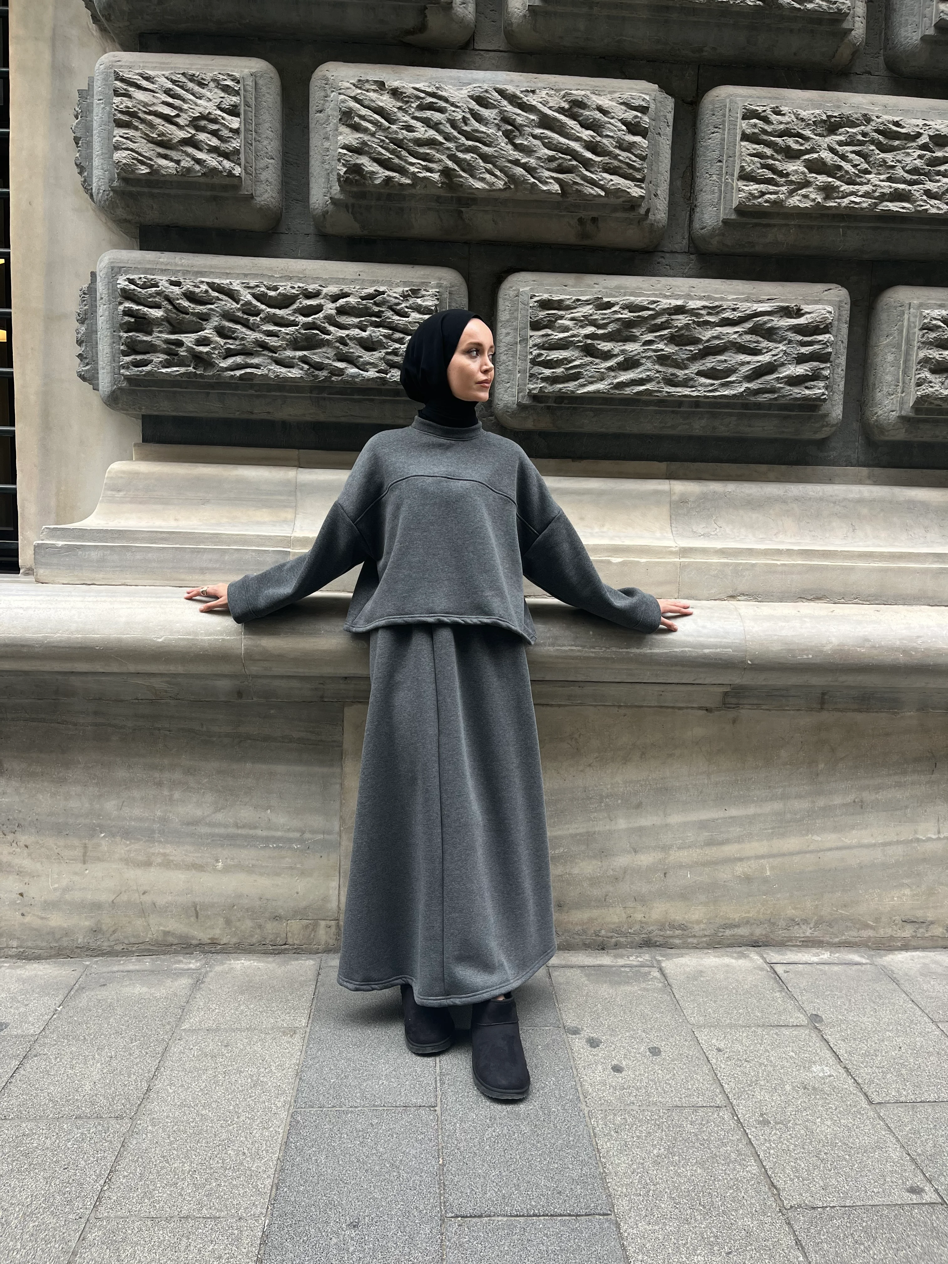 Şardonlu Takım - Antrasit