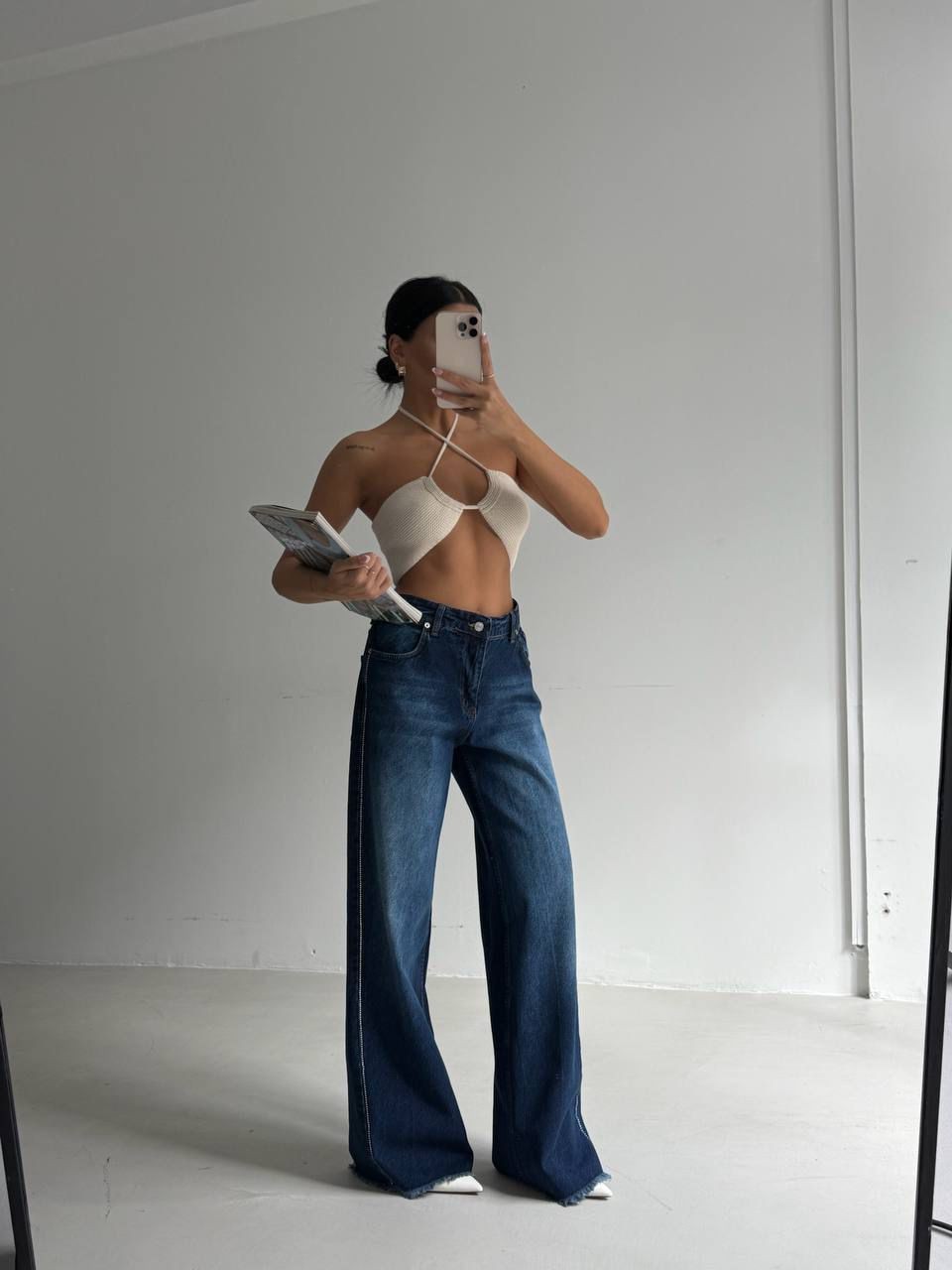Taş Şerit Detaylı Kot Pantolon