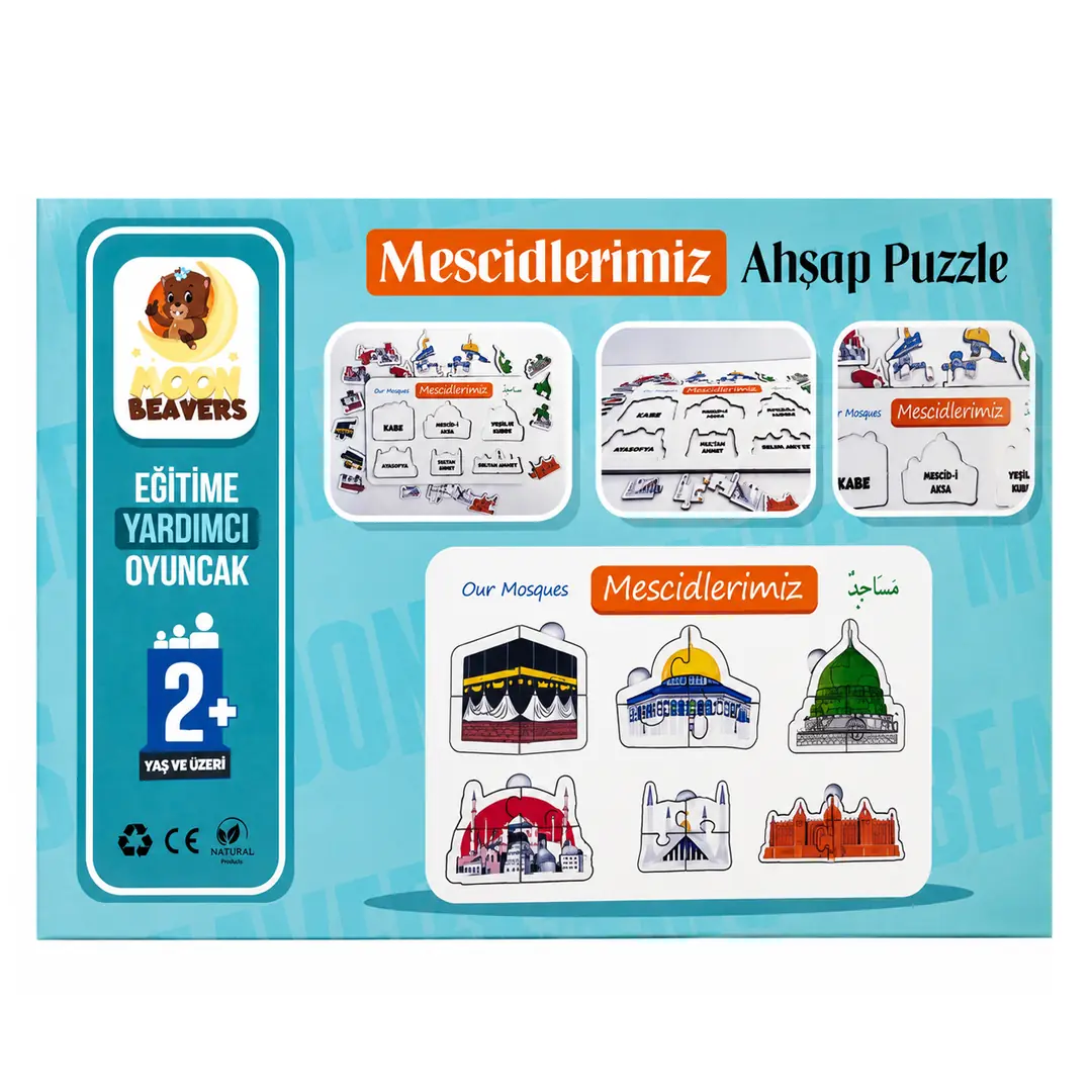 Mescidlerimiz Ahşap Puzzle 2+ Yaş
