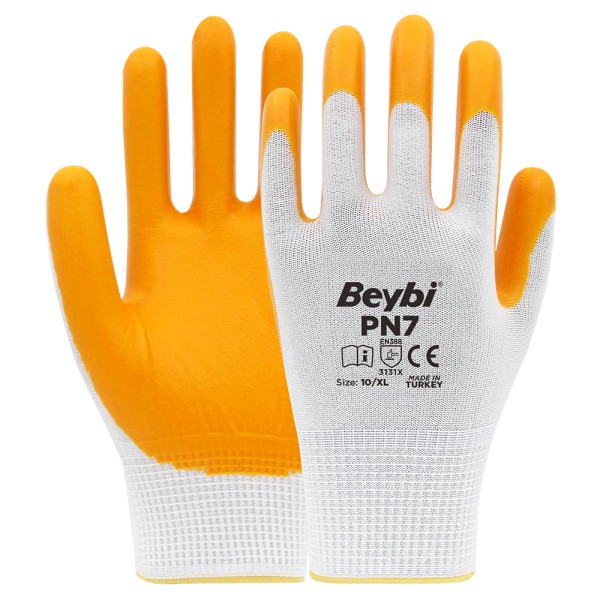 Beybi PN7 Pol. Astarlı Nitril Eld. Sarı No:10