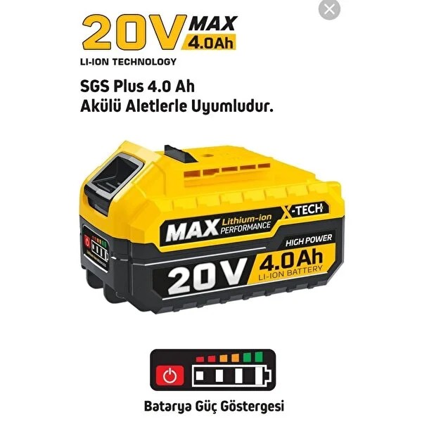 SGS 20 VOLT YEDEK BATARYA(4.0Ah)