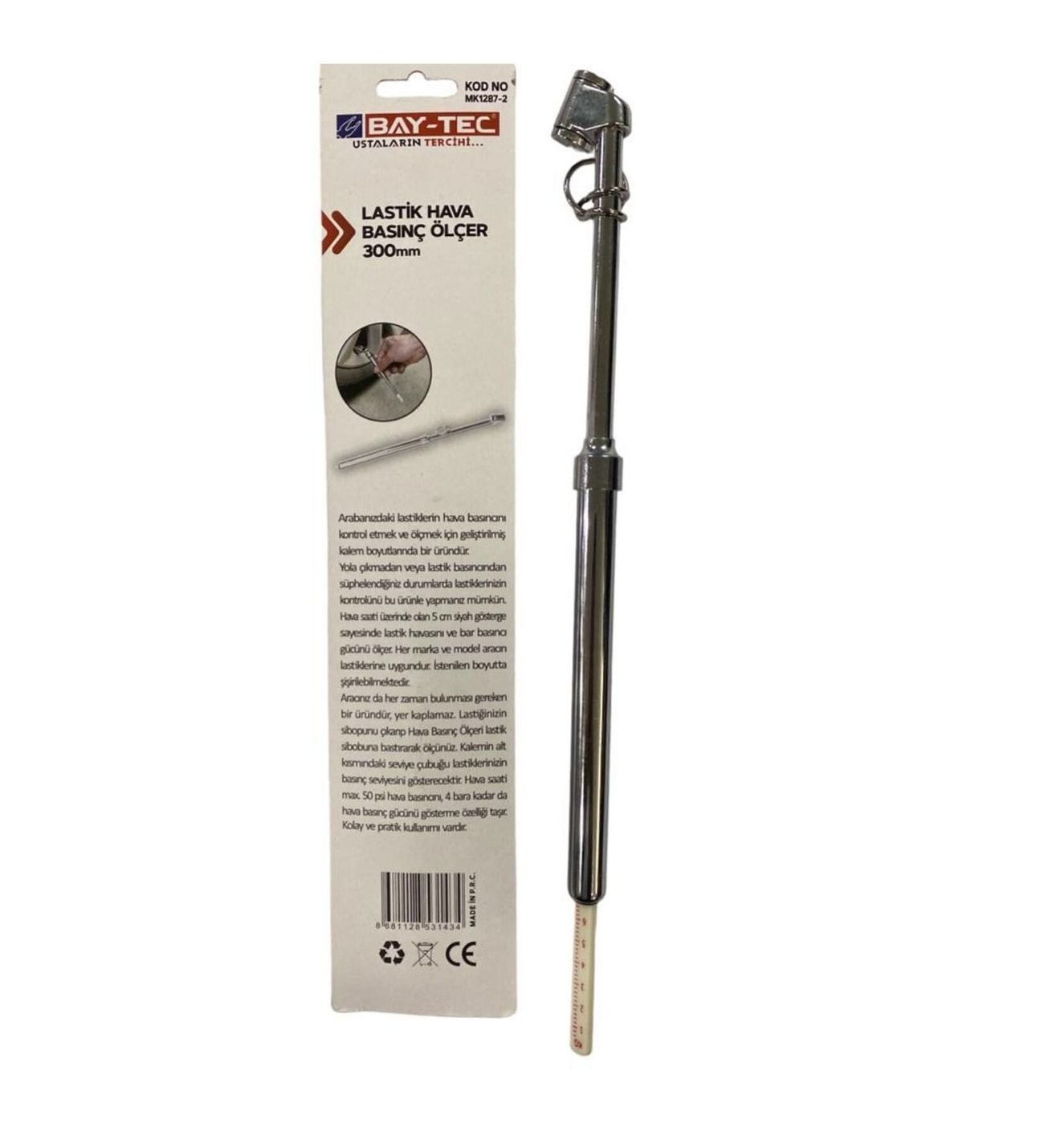 BAY-TEC LASTIK HAVA BASINC OLCER 300 MM
