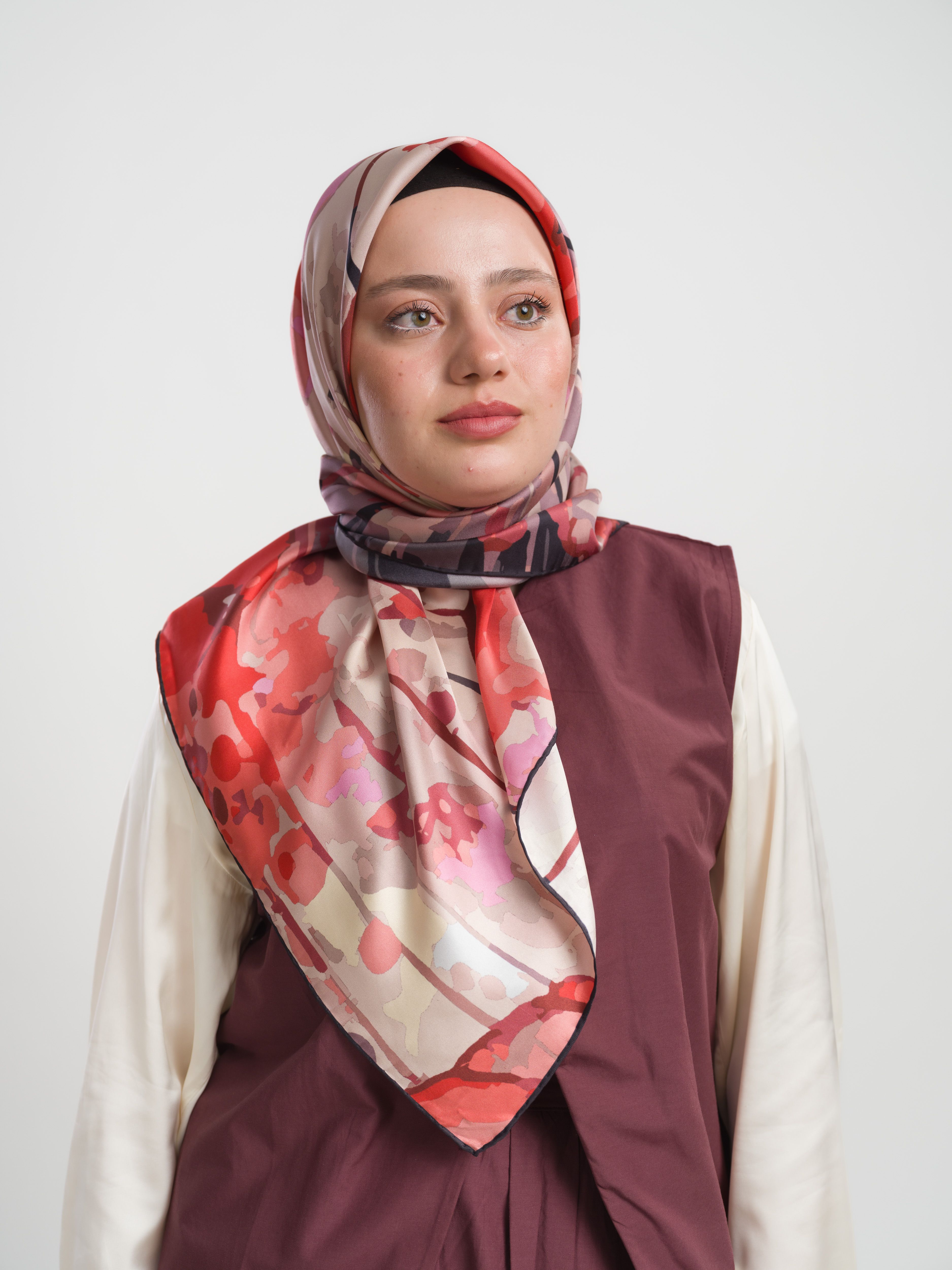 %100 Twill İpek Eşarp