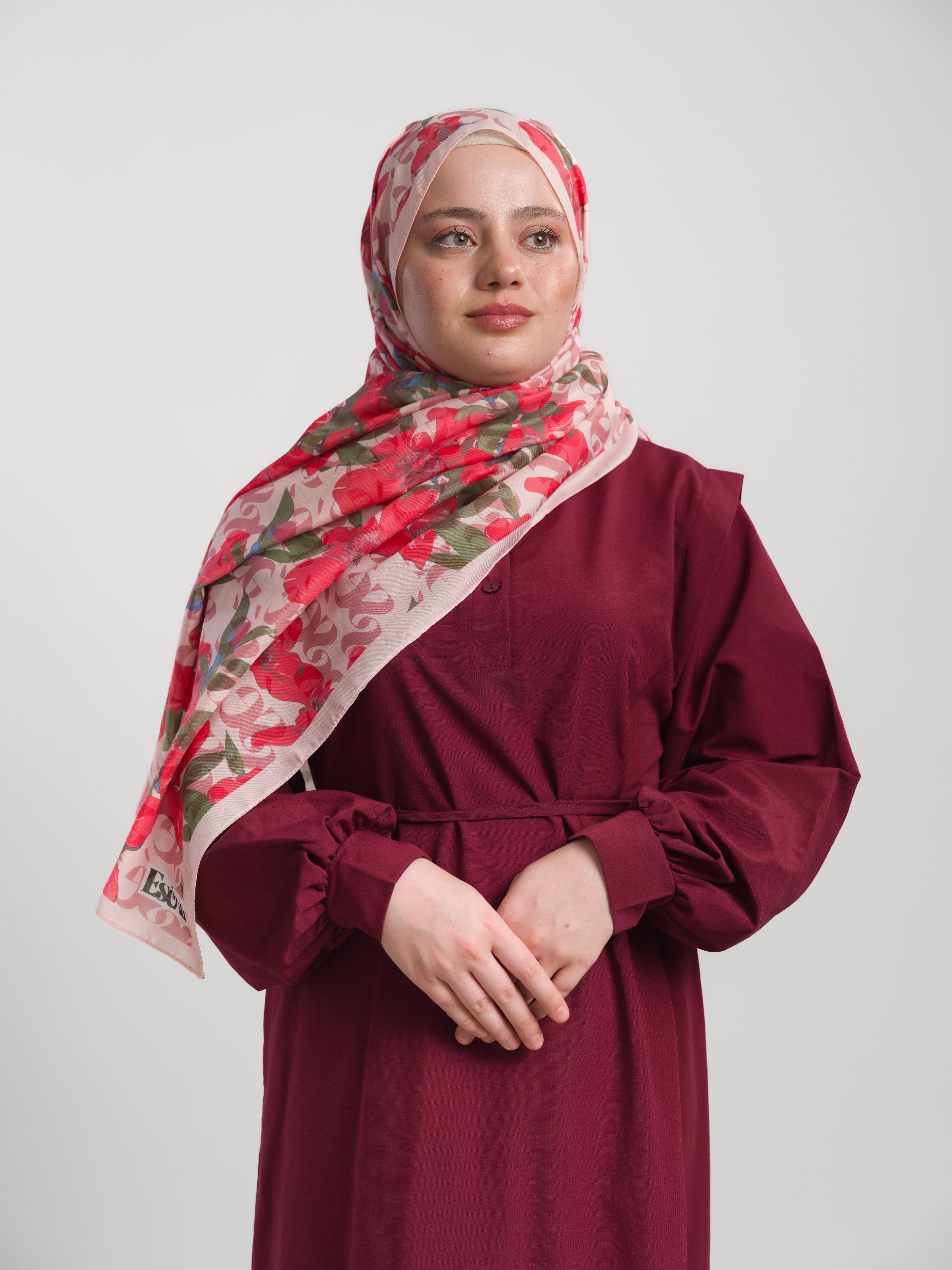 Desenli Pamuk Şal